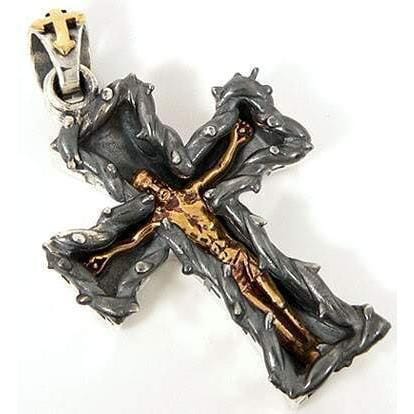 Jesus Christ Sterling Silver Gothic Cross Pendant Necklace - Religious Jewelry for Men & Women, Perfect for Church, Weddings & Everyday Faith Wear