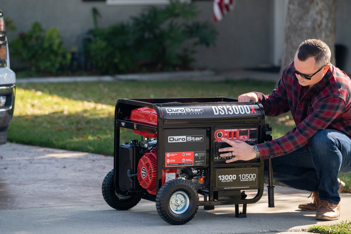 13,000 Watt Portable Gasoline Generator with CO Alert - Reliable Backup Power for Home, Camping & Emergency Use