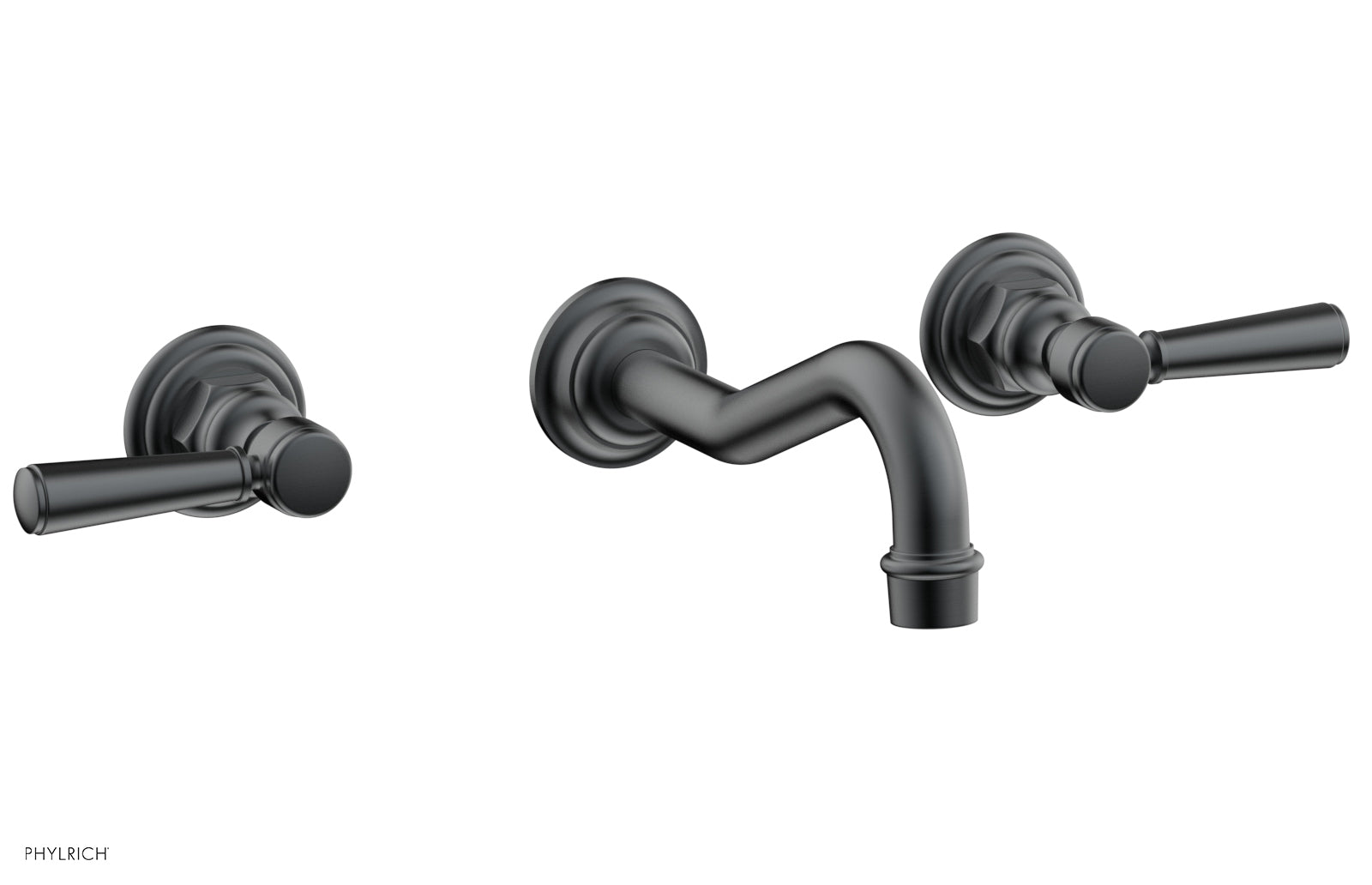 HENRI Wall Lavatory Set with Lever Handles 161 12 - Modern Bathroom Faucet for Sink, Vanity & Powder Room - Perfect for Home, Hotel & Commercial Use