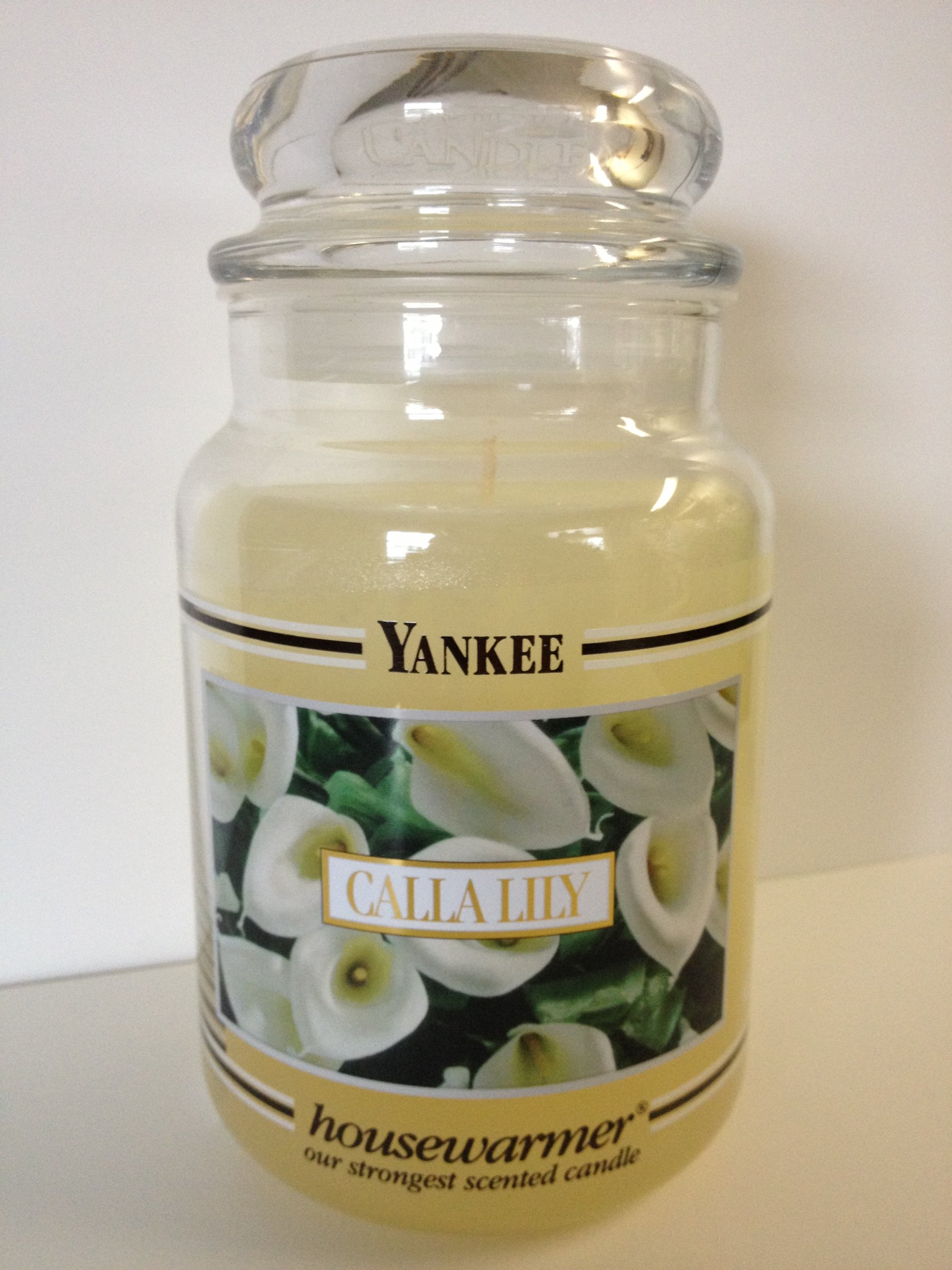 Yankee Candle 22 oz Large Jar Candle - Calla Lily Scent with Black Bands | Rare Home Fragrance for Living Room, Bedroom & Bathroom Decor