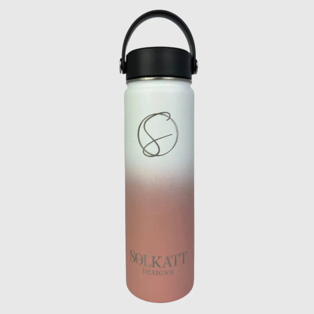 Premium Coral Pink Insulated Stainless Steel Water Bottle 650ml (22oz) - Leakproof & BPA-Free for Gym, Hiking, Office & Outdoor Activities