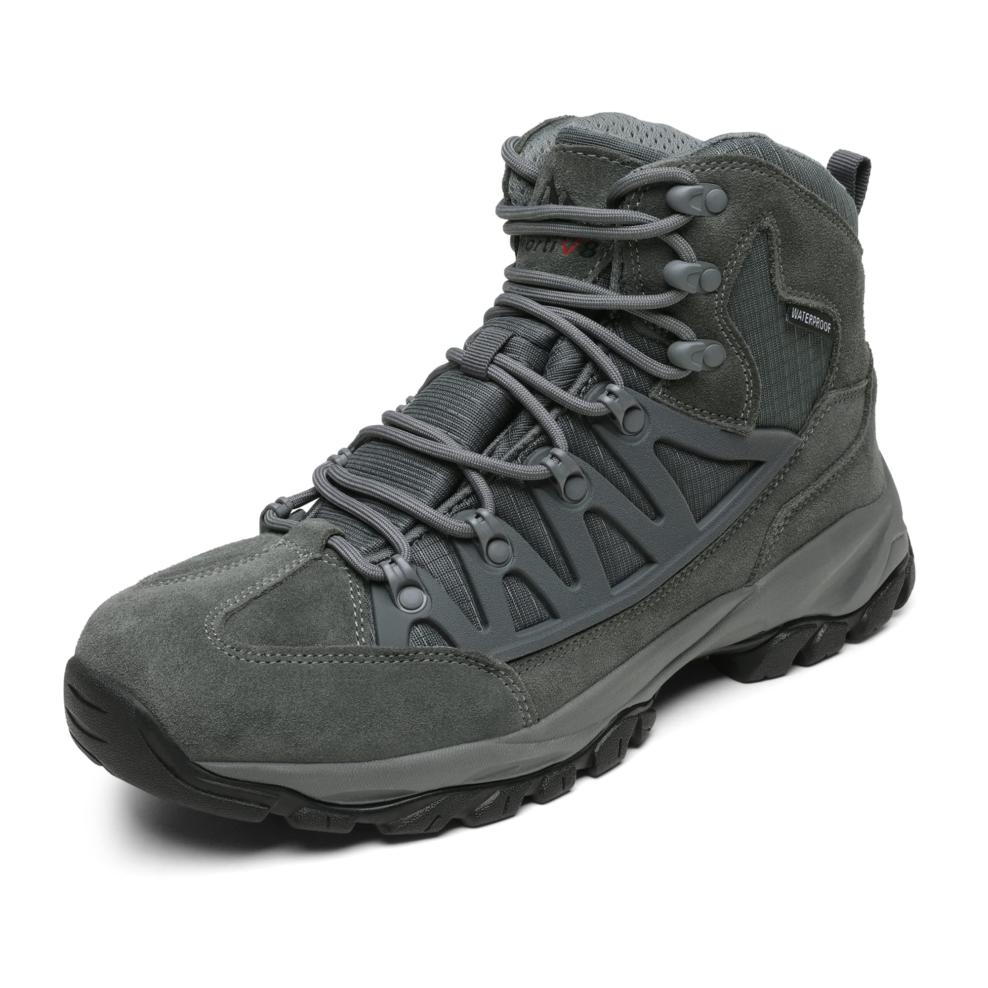 NORTIV 8 Men's Tactical Military Work Boots - Lightweight Mid Ankle Combat Boots for Outdoor, Hiking & Construction - Waterproof & Durable Safety Footwear