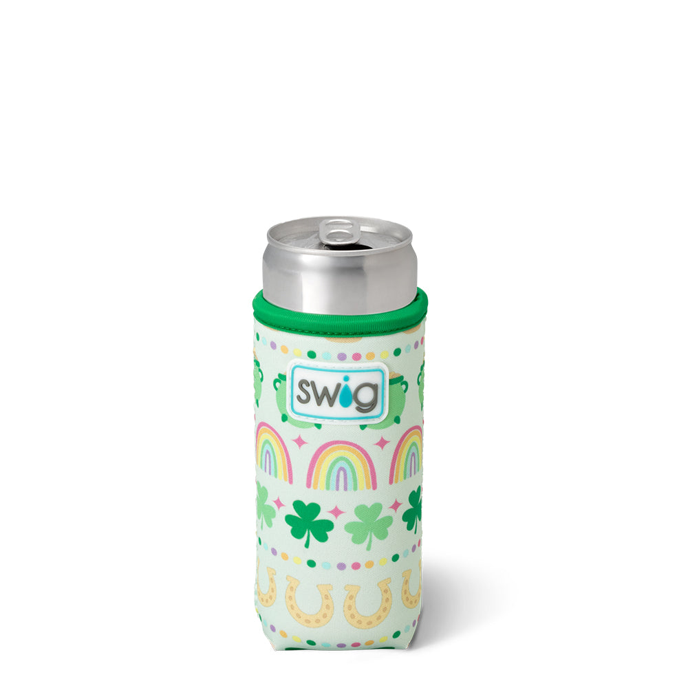 Lucky Charm Slim Can Coolie - Insulated Beer Can Holder for 12oz Cans, Perfect for Parties, BBQs, and Outdoor Events