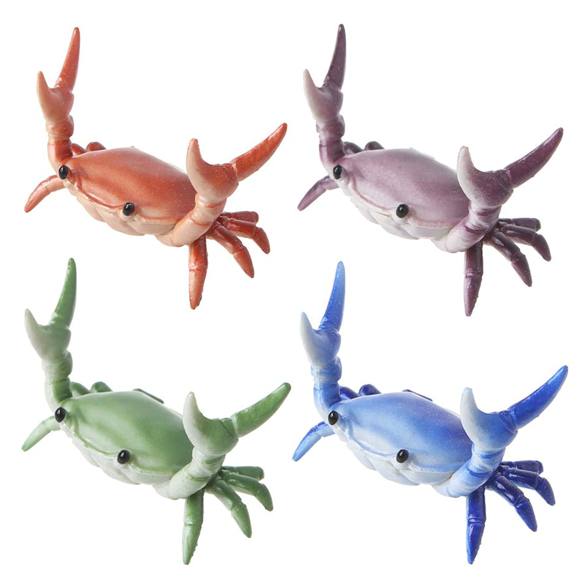 4pcs Creative Crab Pen Holder - PVC Desk Organizer for Pencils, Pens & Office Supplies - Fun Weightlifting Crab Stationery Gift for Students & Teachers - Perfect for Home, Office & School Desks