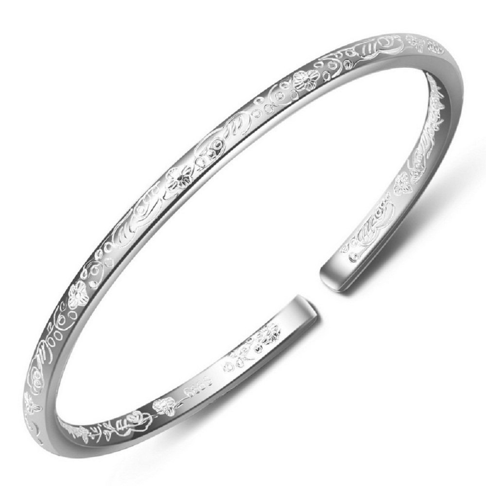 Women's 999 Solid Sterling Silver Bracelet - Elegant & Durable 925 Silver Jewelry for Everyday Wear, Gift Giving & Special Occasions