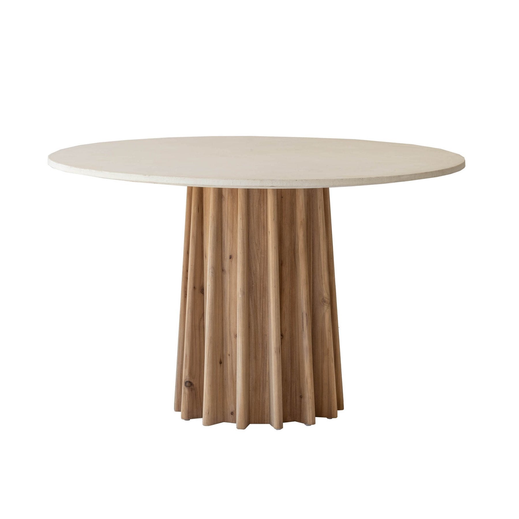 Modern Concrete Top Sculpture Dining Table - Elegant & Durable for Home, Restaurant, or Outdoor Dining Spaces
