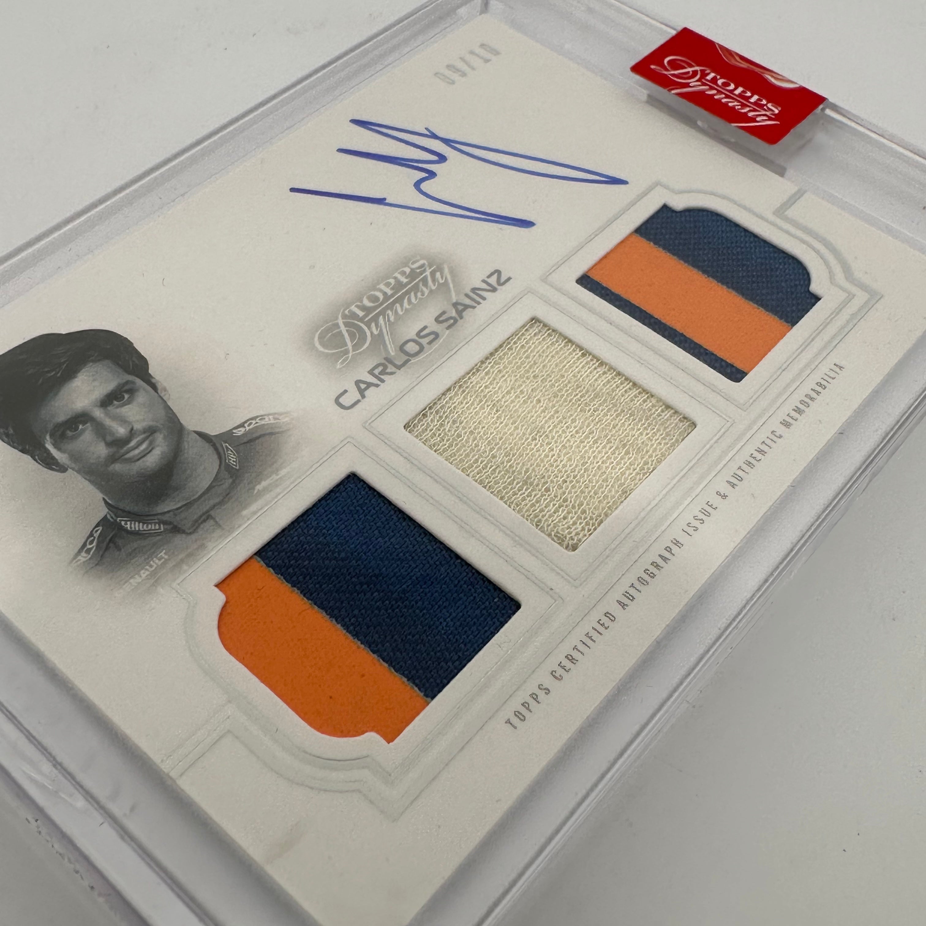 2020 Carlos Sainz Triple Relic Autograph Card #TRA ICS - 09/10 Silver Edition - Perfect for F1 Collectors and Racing Memorabilia Fans