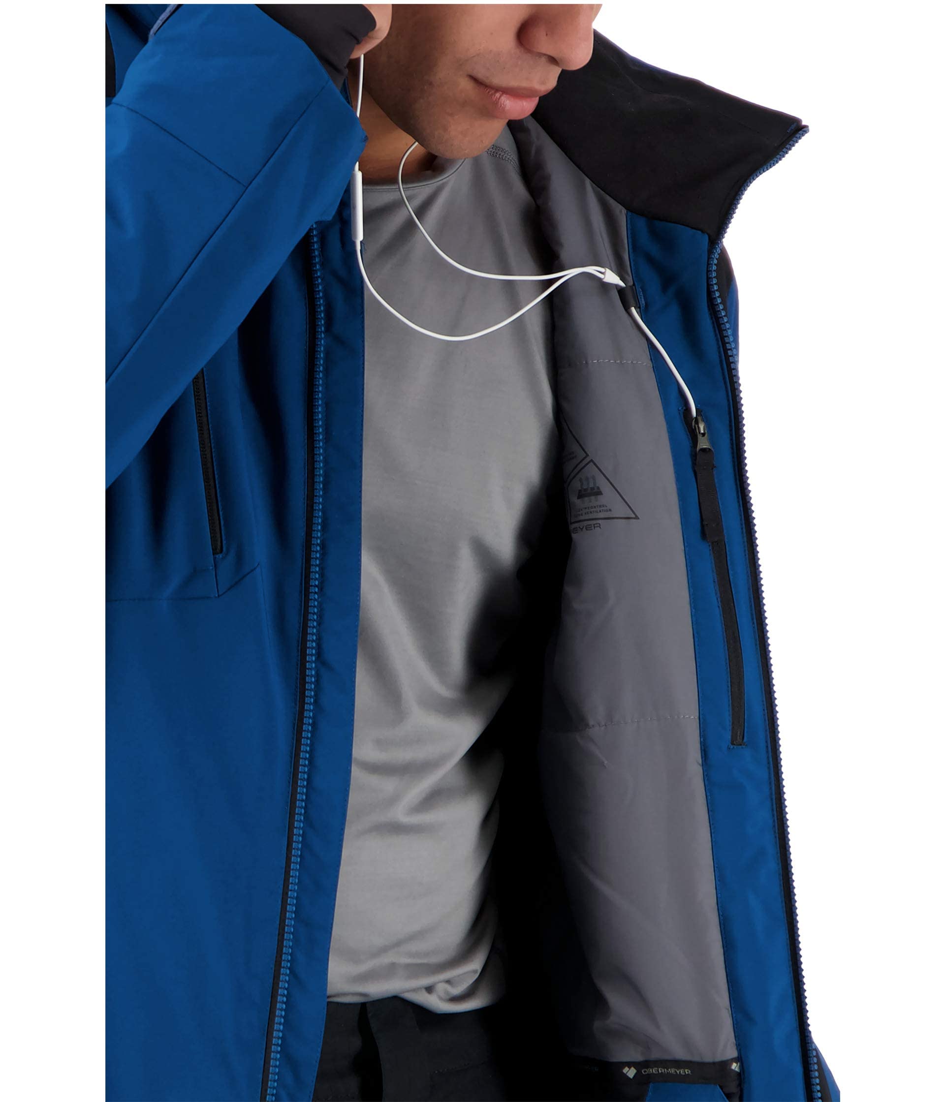 Obermeyer Men's Waterproof Insulated Foundation Jacket - Lightweight Winter Coat for Skiing, Hiking & Outdoor Activities