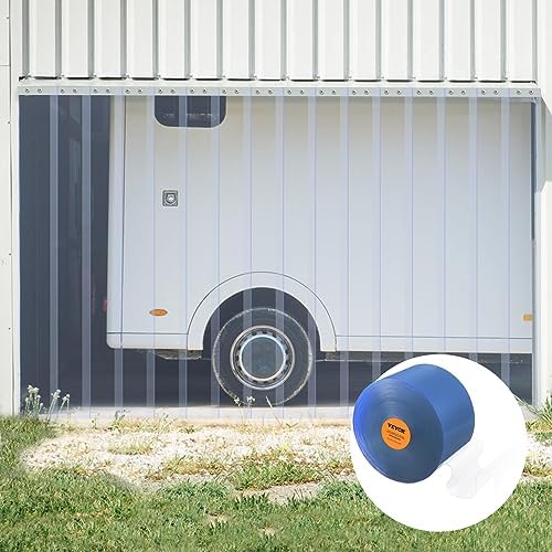 VEVOR Clear PVC Vinyl Strip Curtain - 164' Length x 8