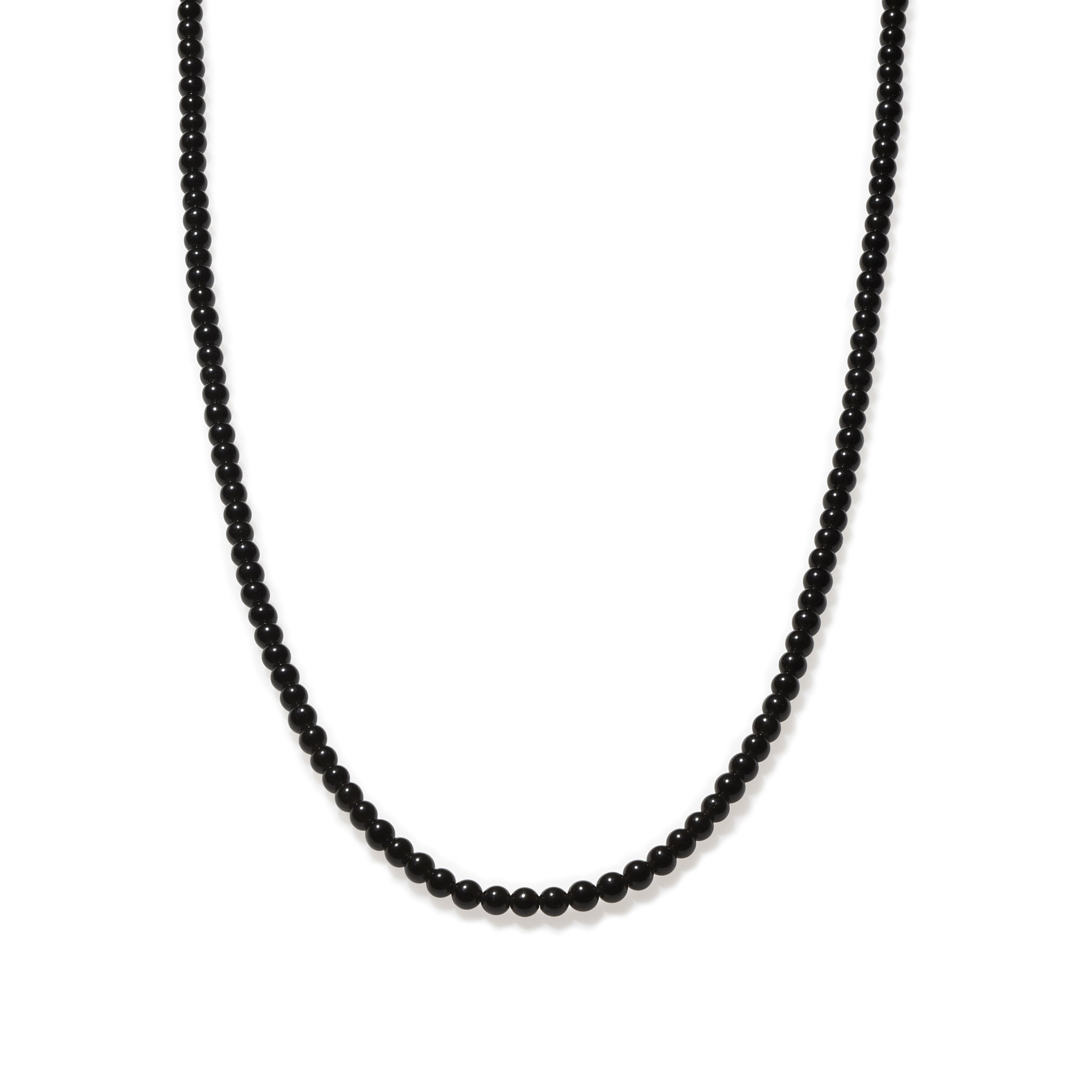 Obsidian Beaded Necklace Mini - Elegant Black Stone Jewelry for Women | Perfect for Meditation, Spiritual Healing & Everyday Wear