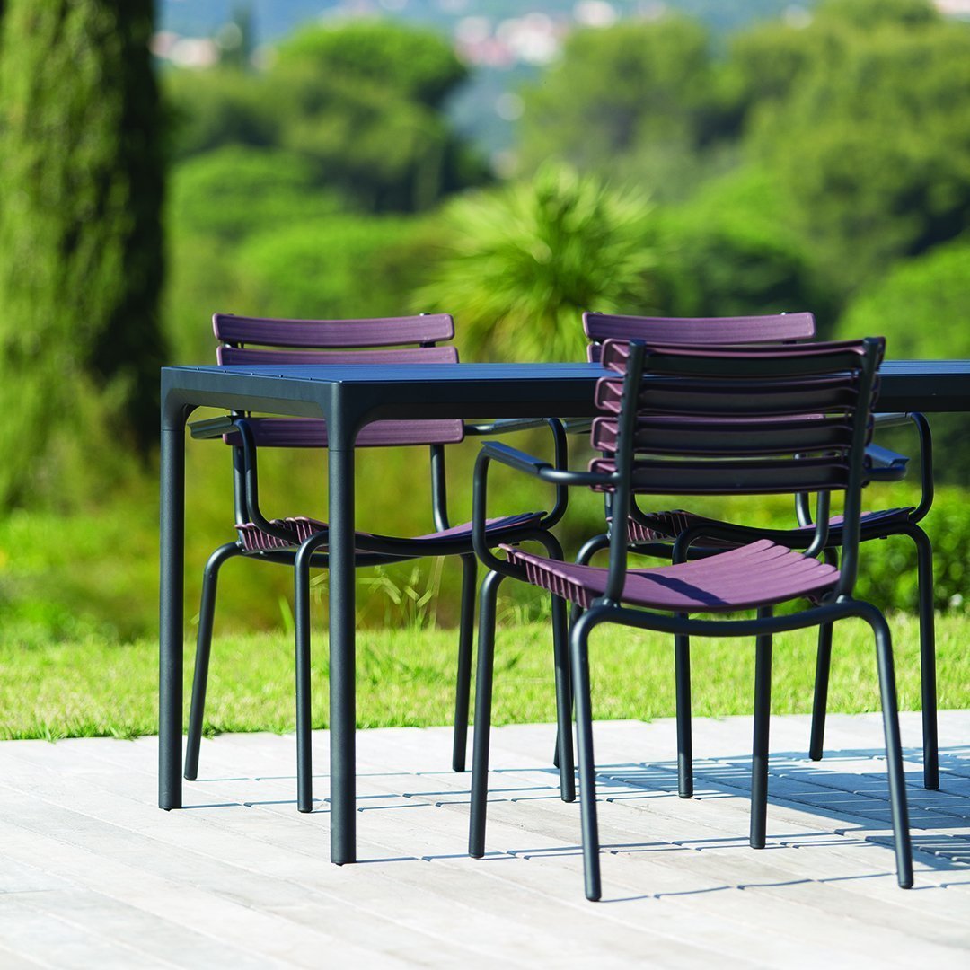 4-Piece Outdoor Dining Set - Rectangle Patio Table with 4 Chairs for Garden, Backyard, and Poolside Gatherings