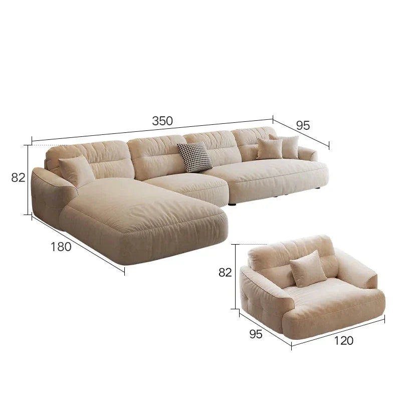 Lazy Para Sectional Lounge Sofa - Modern Comfort for Ultimate Relaxation | Perfect for Living Room, Home Theater & Family Gatherings