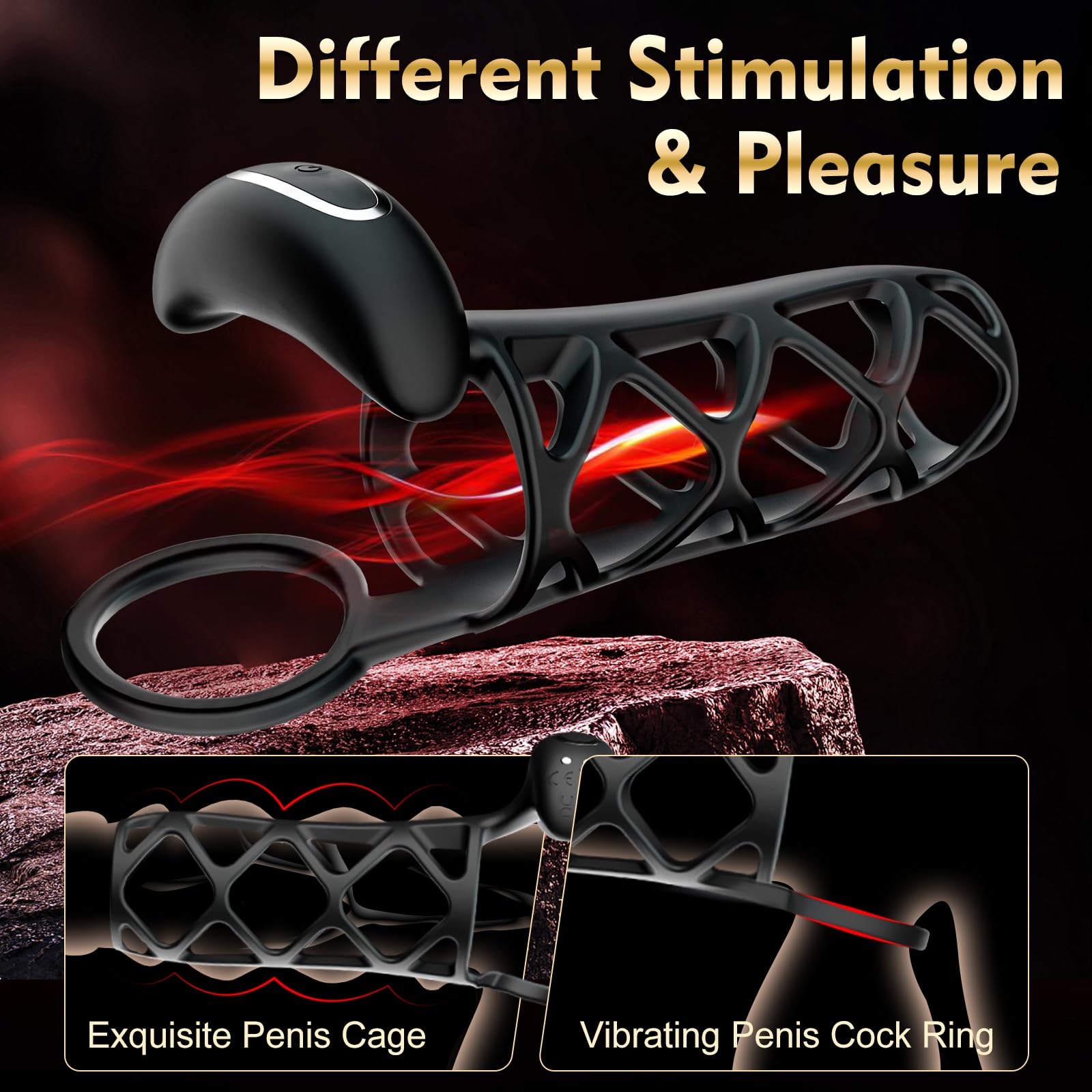**Vibrating Penis Ring & Cock Sleeve for Men – Male Enhancement Vibrator, Girth Extender, Delay Ejaculation & Erection Booster – Couples Sex Toy for Intimate Pleasure & Chastity Play**    *(Perfect for Spicing Up Date Nights, Roleplay, or Solo Play – Enhances Sensation & Prolongs Pleasure for Couples & Singles!)*