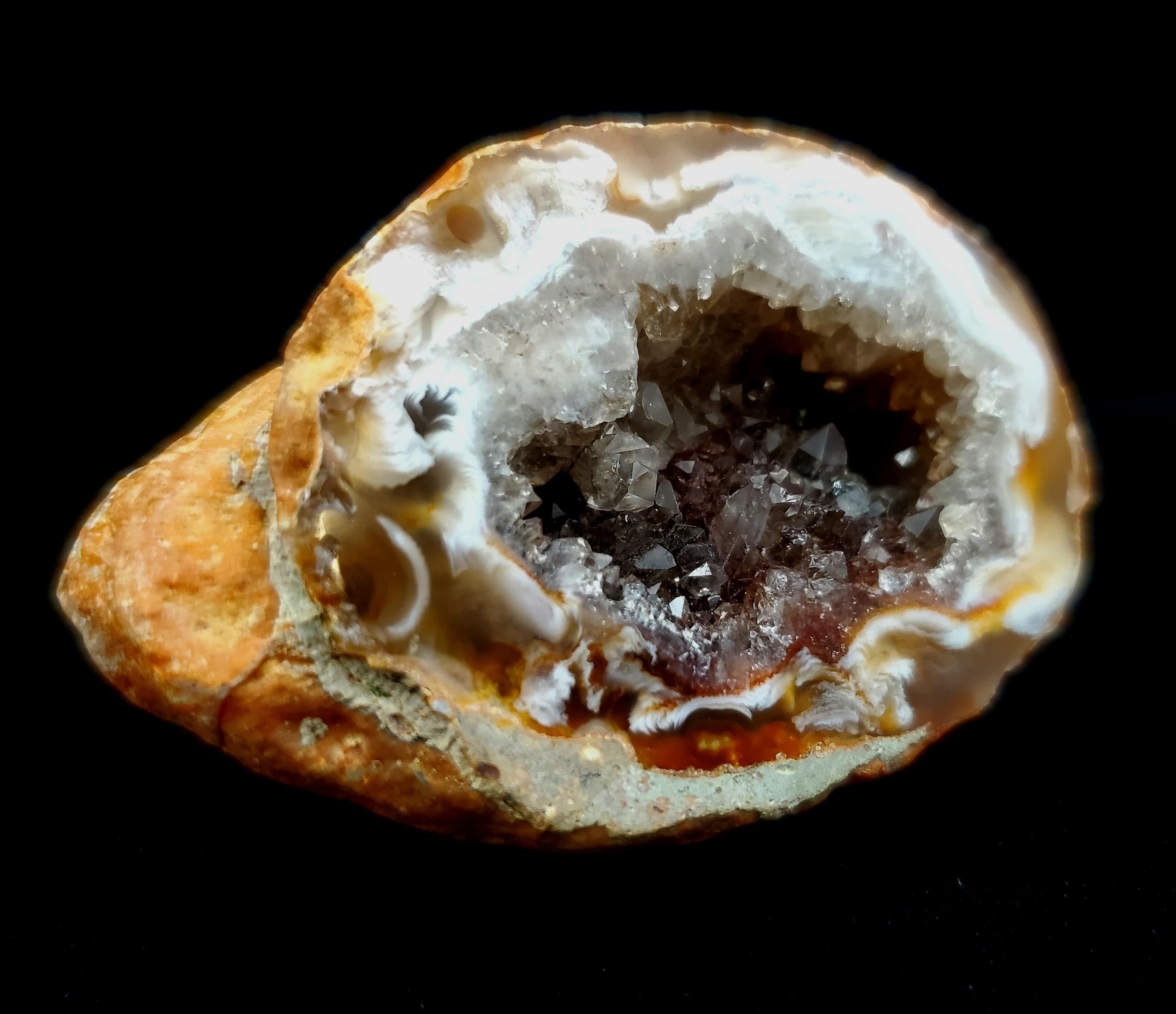 Natural Agate Geode Slice - 7 Inch Unique Crystal Display for Home Decor, Meditation & Healing Stone Collection | Perfect for Gifts, Office Desk & Spiritual Spaces
