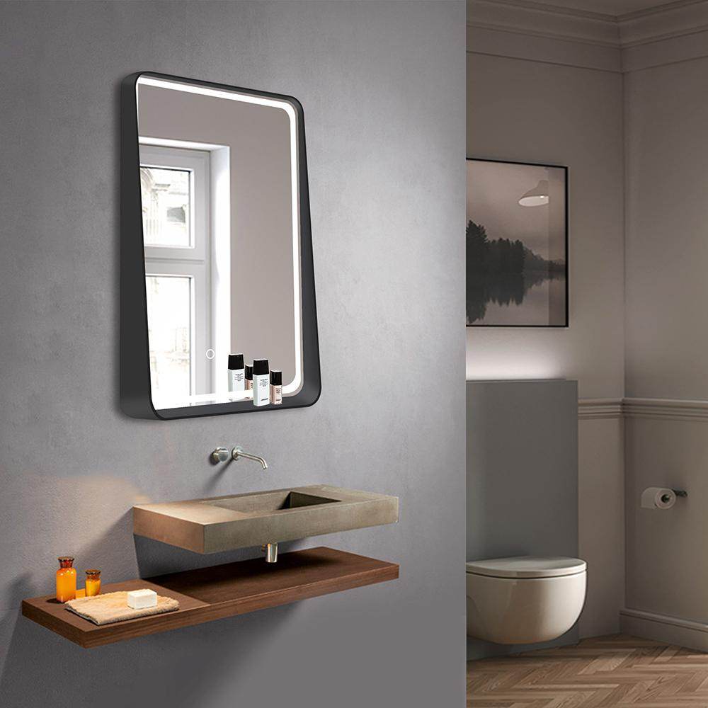 Zara 24W x 32H LED Lighted Mirror with Built-in Shelf - Perfect for Vanity, Bathroom & Dressing Room Makeup Application