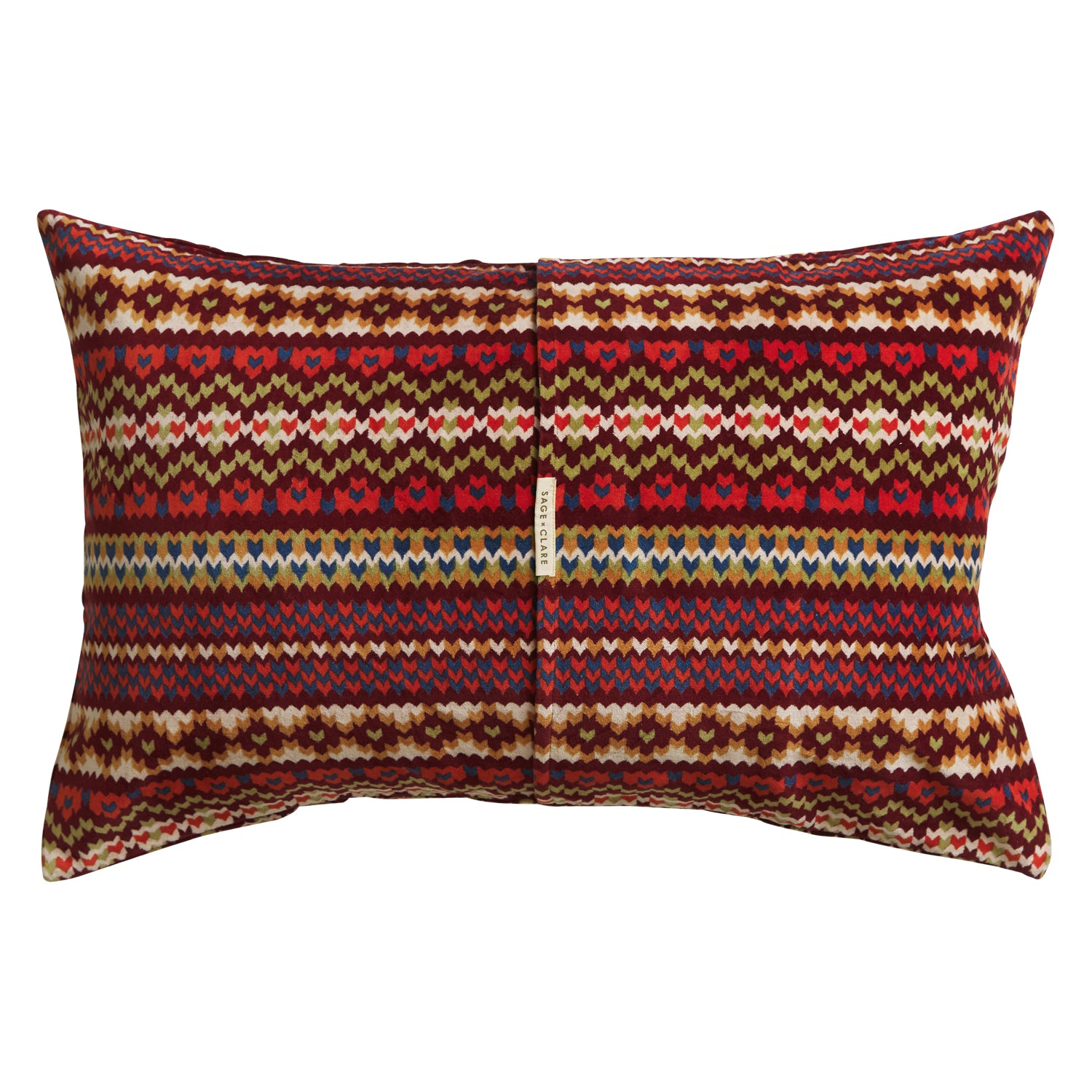 Arlette Velvet Printed Pillowcase - Soft Luxury Pillow Cover for Bedroom Decor - Mahogany Brown - Perfect for Sofa, Couch & Home Styling