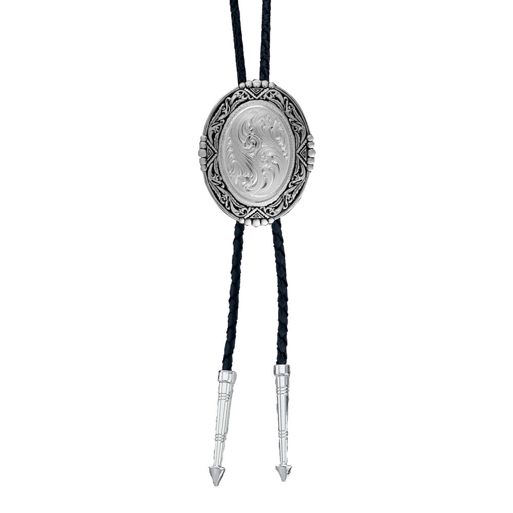 Vintage Southwestern Rancher's Bolo Tie - Handcrafted Antiqued Silver Western Neckwear for Men | Perfect for Cowboy Parties, Western Weddings & Country Music Events