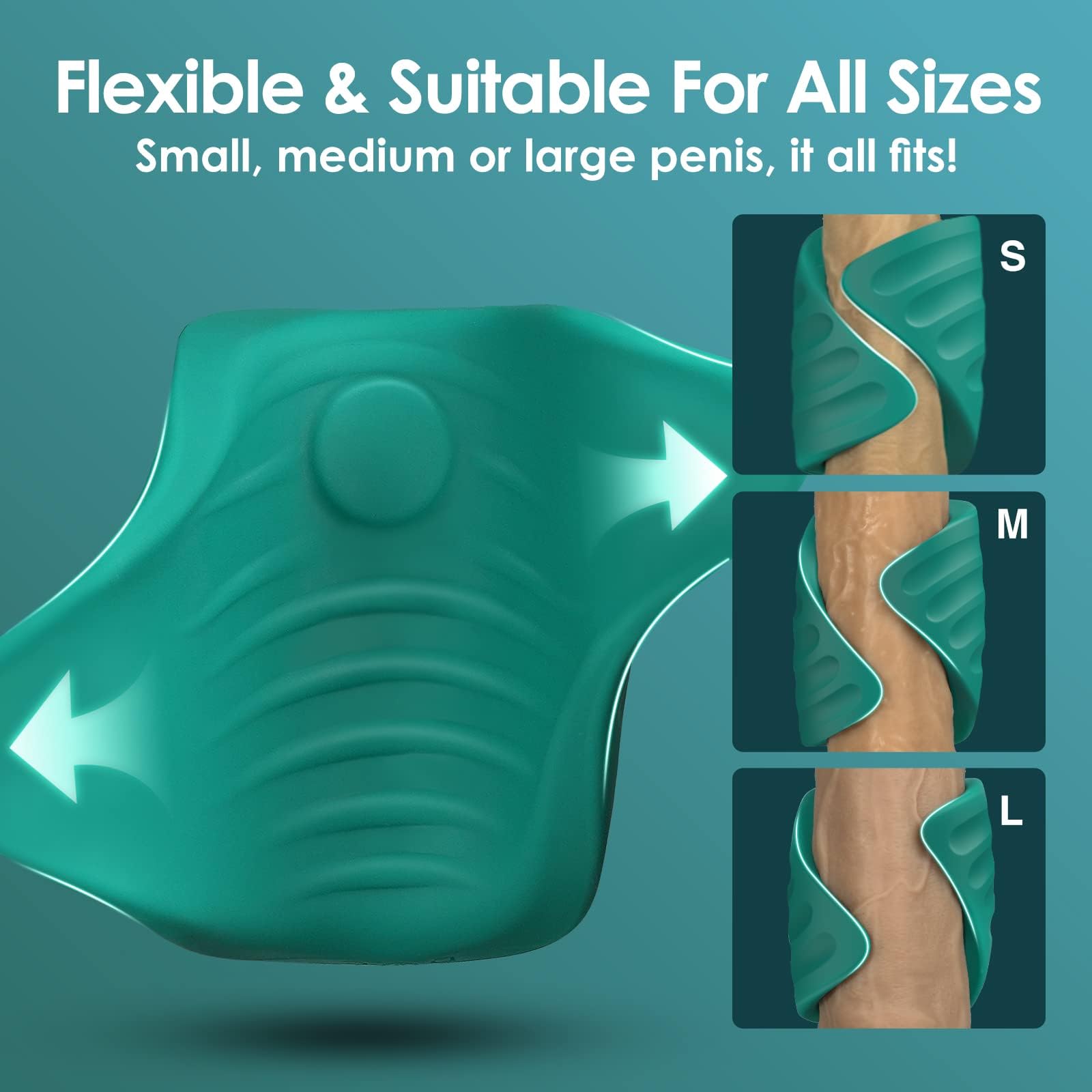 Premium Adjustable Cock Ring & Vibrating Penis Enhancer for Men - APP Controlled Male Masturbator with 9 Vibration Modes, Flexible Stroker Toy for Enhanced Pleasure - Perfect for Solo Play & Couples Intimacy