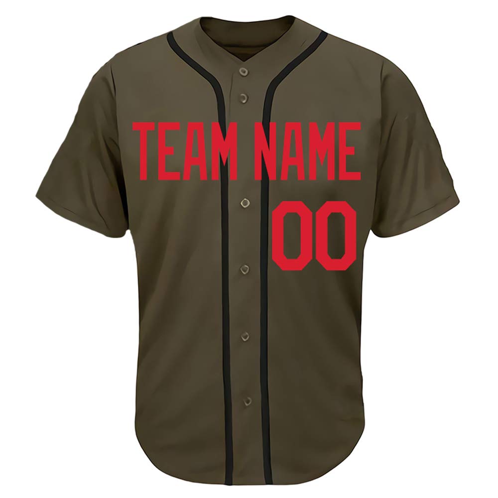 Custom Camo Baseball & Softball Jersey for Men & Women - Personalized Embroidery with Name & Number - Perfect for Team Uniforms, Tournaments & Fan Gear