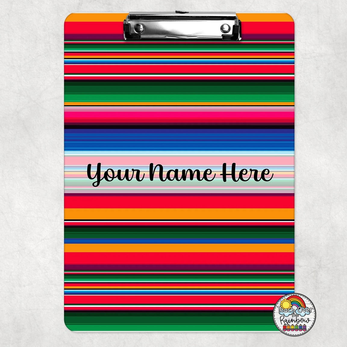 Colorful Serape Clipboard with Secure Clip - Perfect for Teachers, Students & Office Work - Organize Papers in Style