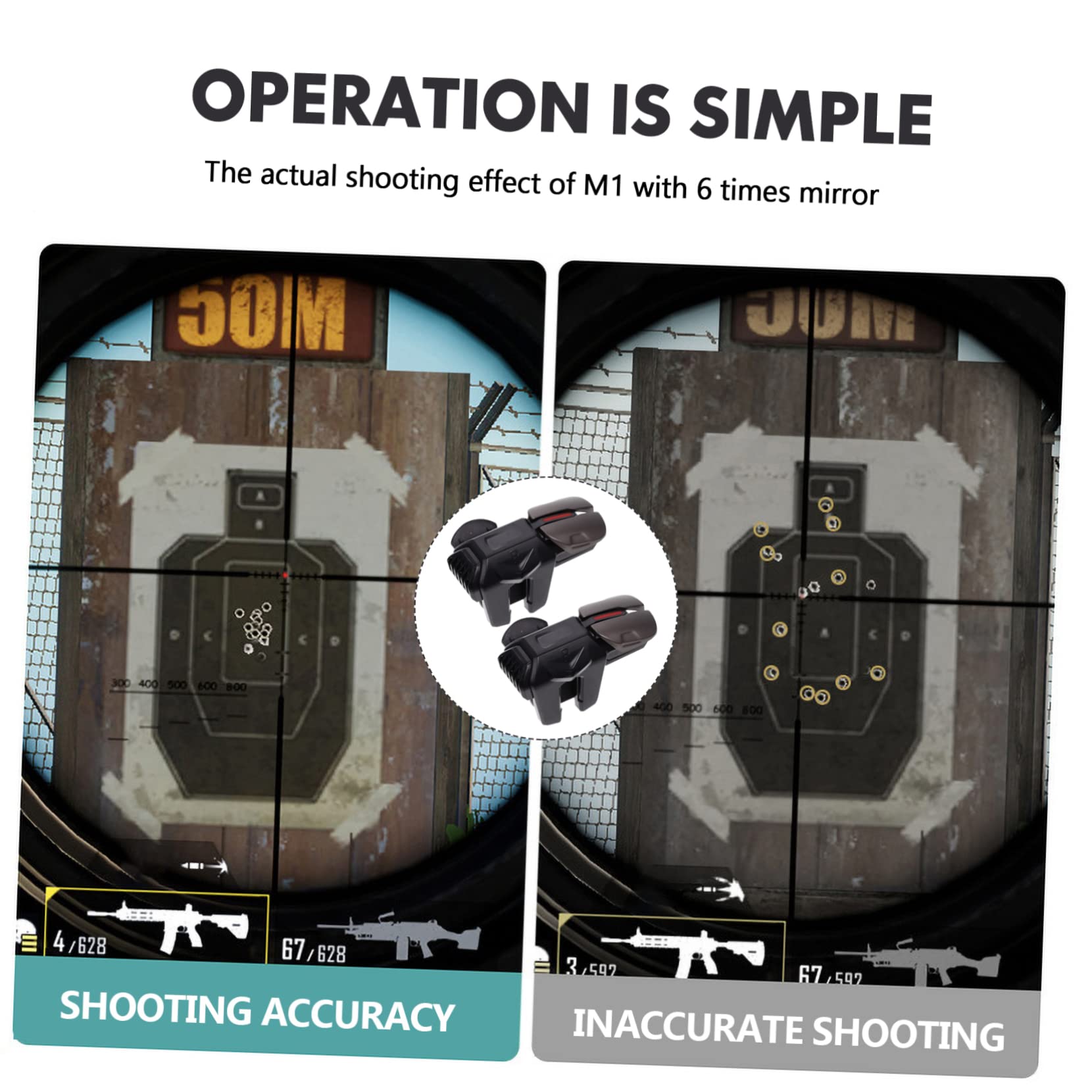 1 Pair Lightweight Game Controller Triggers - Enhanced Grip & Precision for Professional Gaming - Perfect for PS5, Xbox, PC Gaming & Esports Tournaments