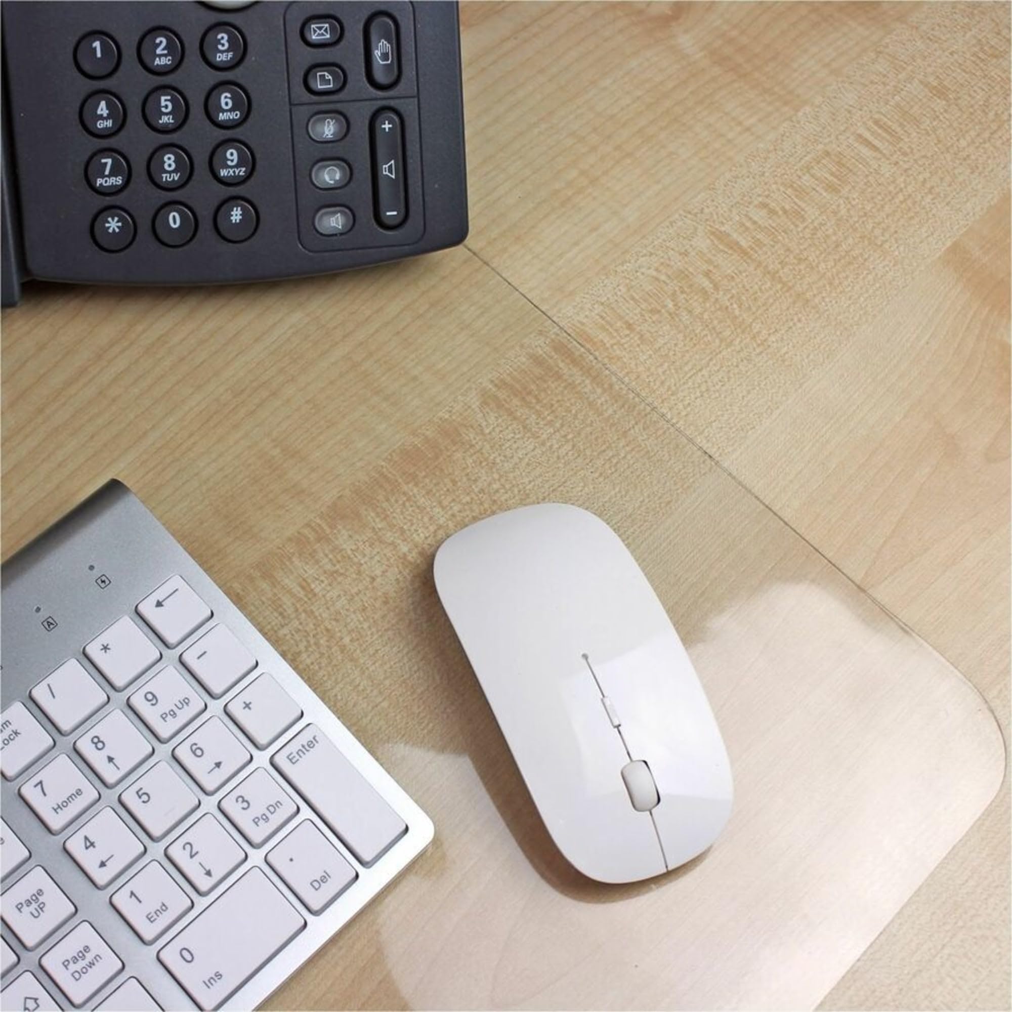Lorell Clear Desk Pad Protector 24 x 19 Inches - Non-Slip, Durable Work Surface for Office, Home & School - Perfect for Writing, Keyboard Use & Workspace Organization