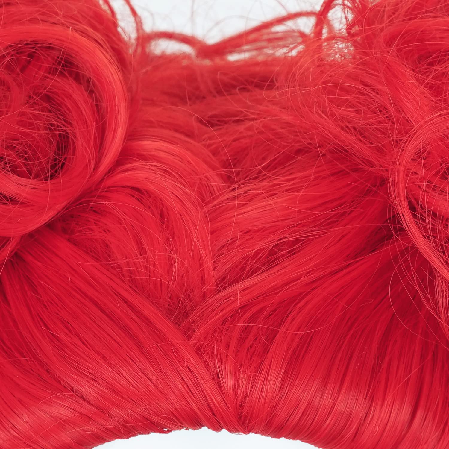 Probeauty Red Curly Cosplay Wig with Crown - Synthetic Anime Queen Wig for Halloween & Costume Parties - Includes Wig Cap - Perfect for Cosplay, Anime Conventions & Themed Events