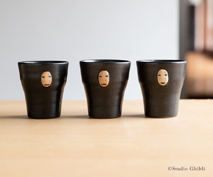 No Face Cup from Spirited Away - Handmade Shigarayaki Ceramic Tea Cup, Studio Ghibli Collectible | Perfect for Tea Ceremonies, Anime Fans & Home Decor