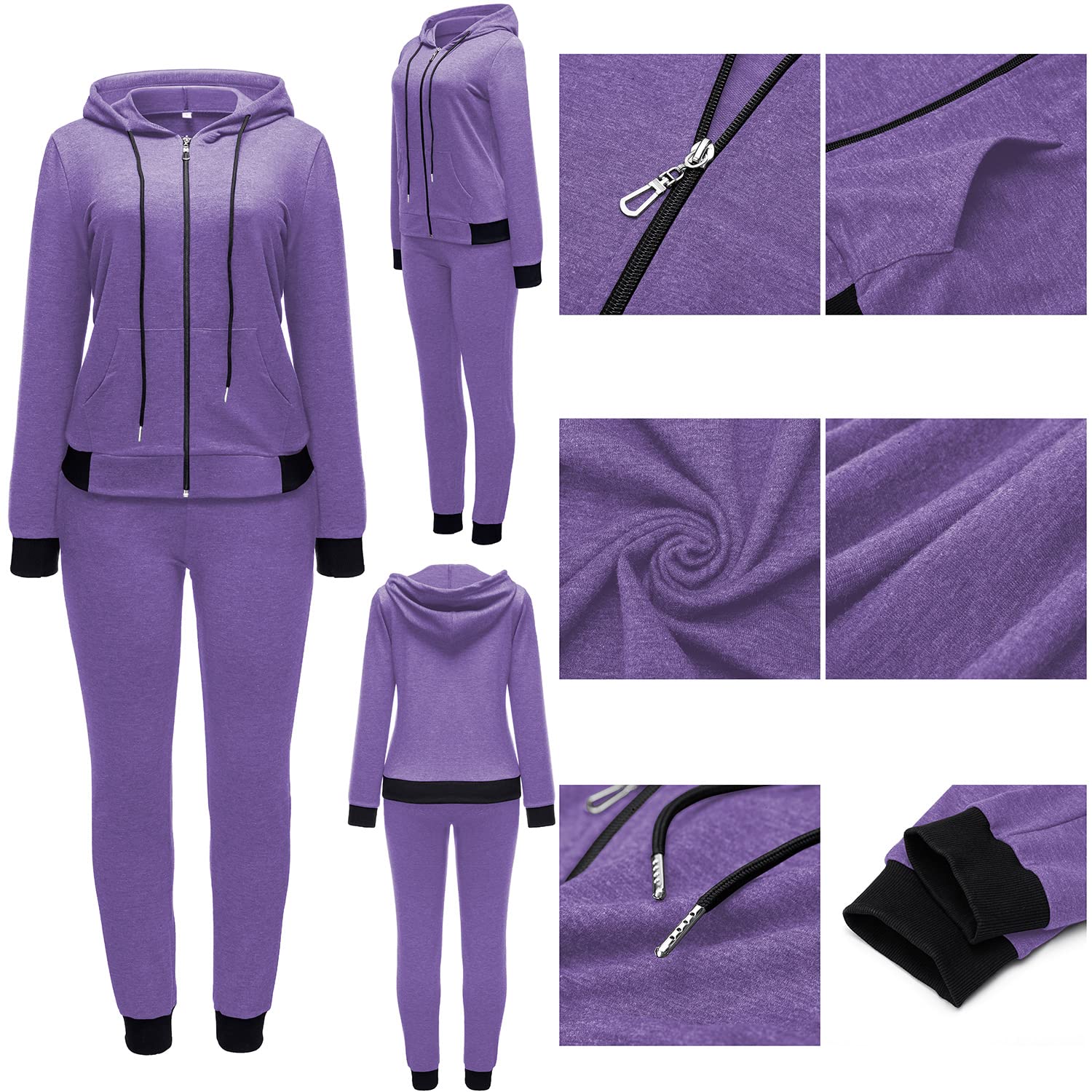 Women's Stylish Two Piece Lounge Wear Tracksuit Set - Soft Comfortable Outfit for Home, Yoga & Casual Wear