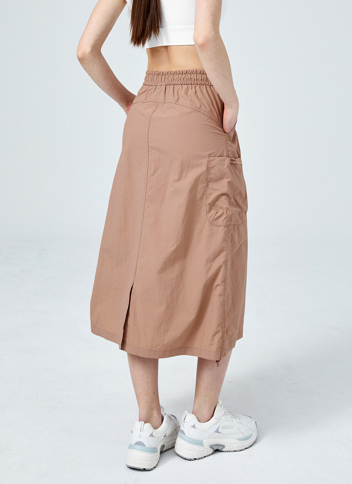 Comfortable Utility Cargo Long Skirts for Women - Stretchable Casual Maxi Skirt with Pockets for Hiking, Travel & Everyday Wear