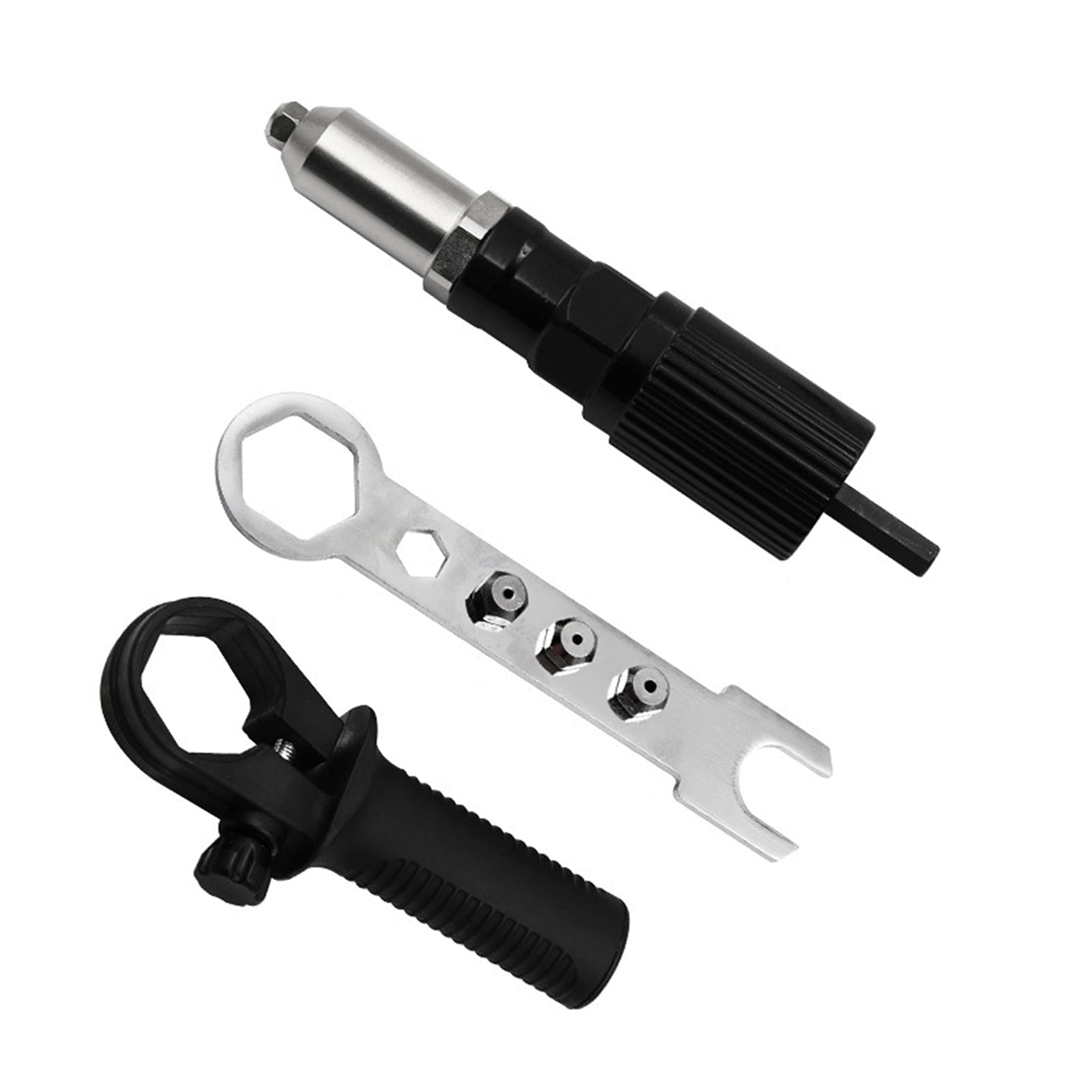 Baugger Cordless Rivet Gun Kit - Electric Rivet Tool with Adapter for Hand Drill | DIY, Home Repair & Metalworking Projects | Fast & Easy Riveting for Automotive, HVAC & Construction