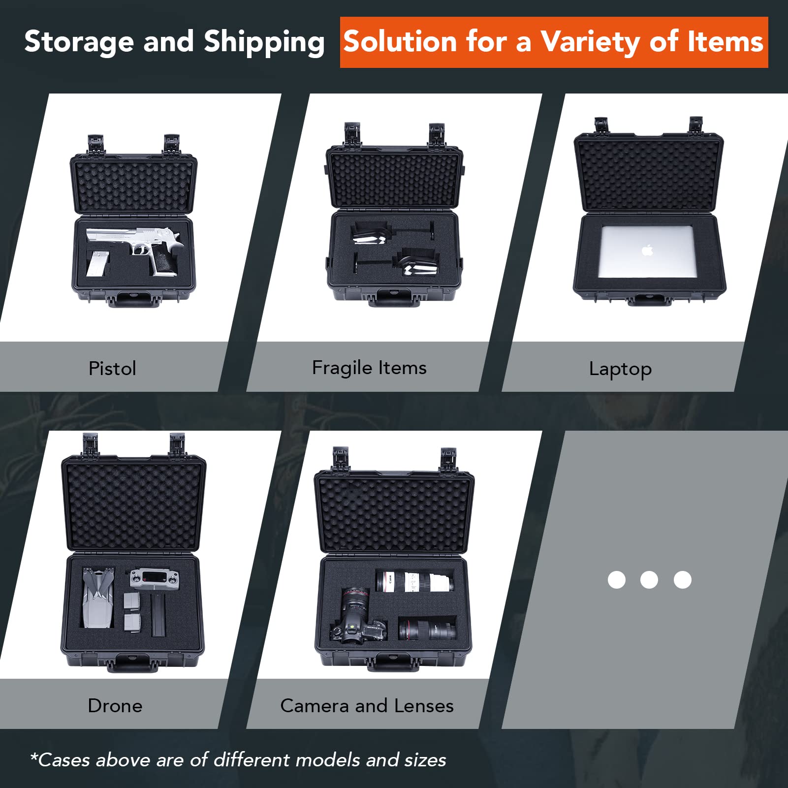 **Lykus HC-4410 Waterproof Hard Case with Customizable Foam Insert – 44x29x12cm Interior – Fits 16