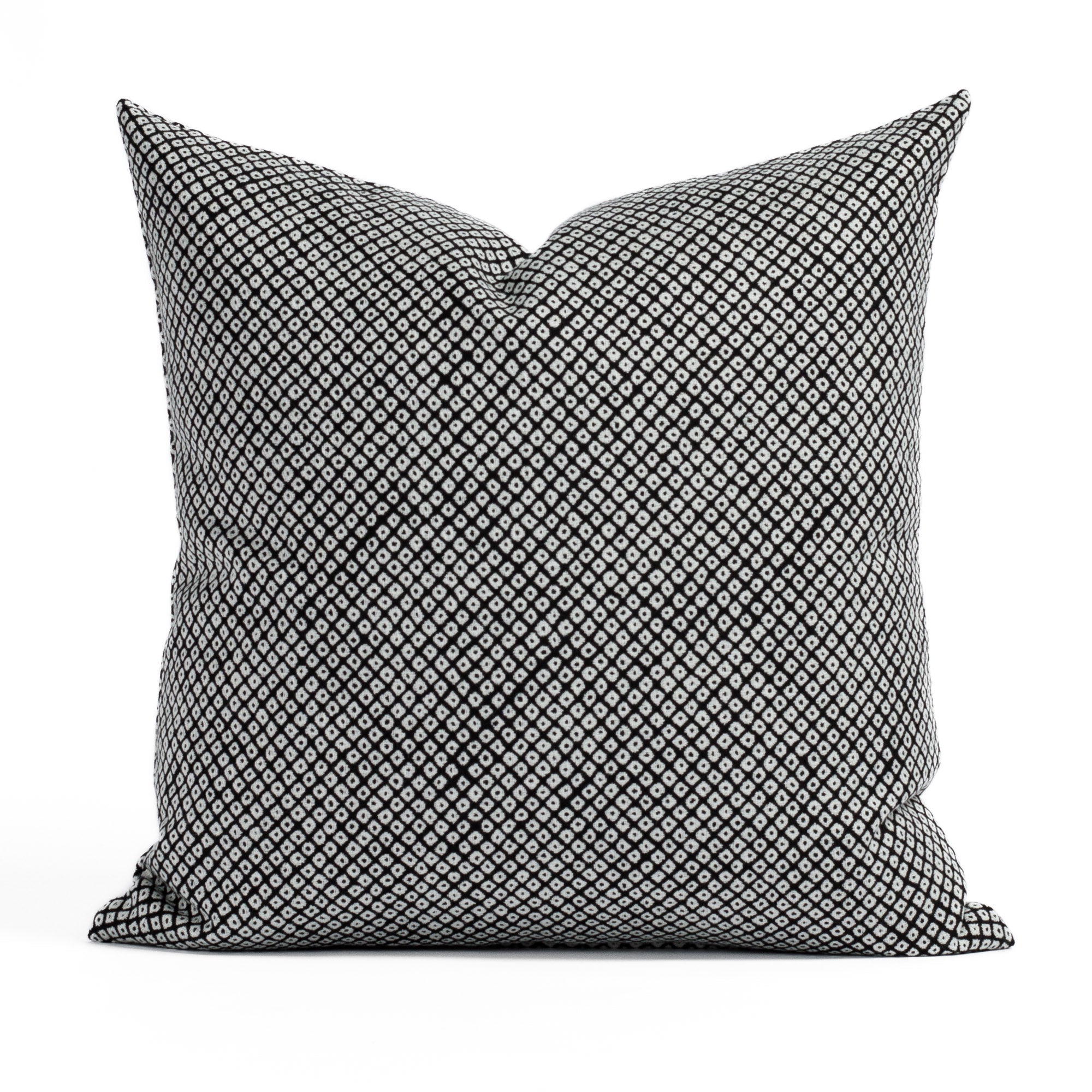 Shibori 20x20 Outdoor Pillow Cover - Classic Blue and White Japanese Tie-Dye Design - Perfect for Patio Furniture, Garden Decor, and Porch Seating
