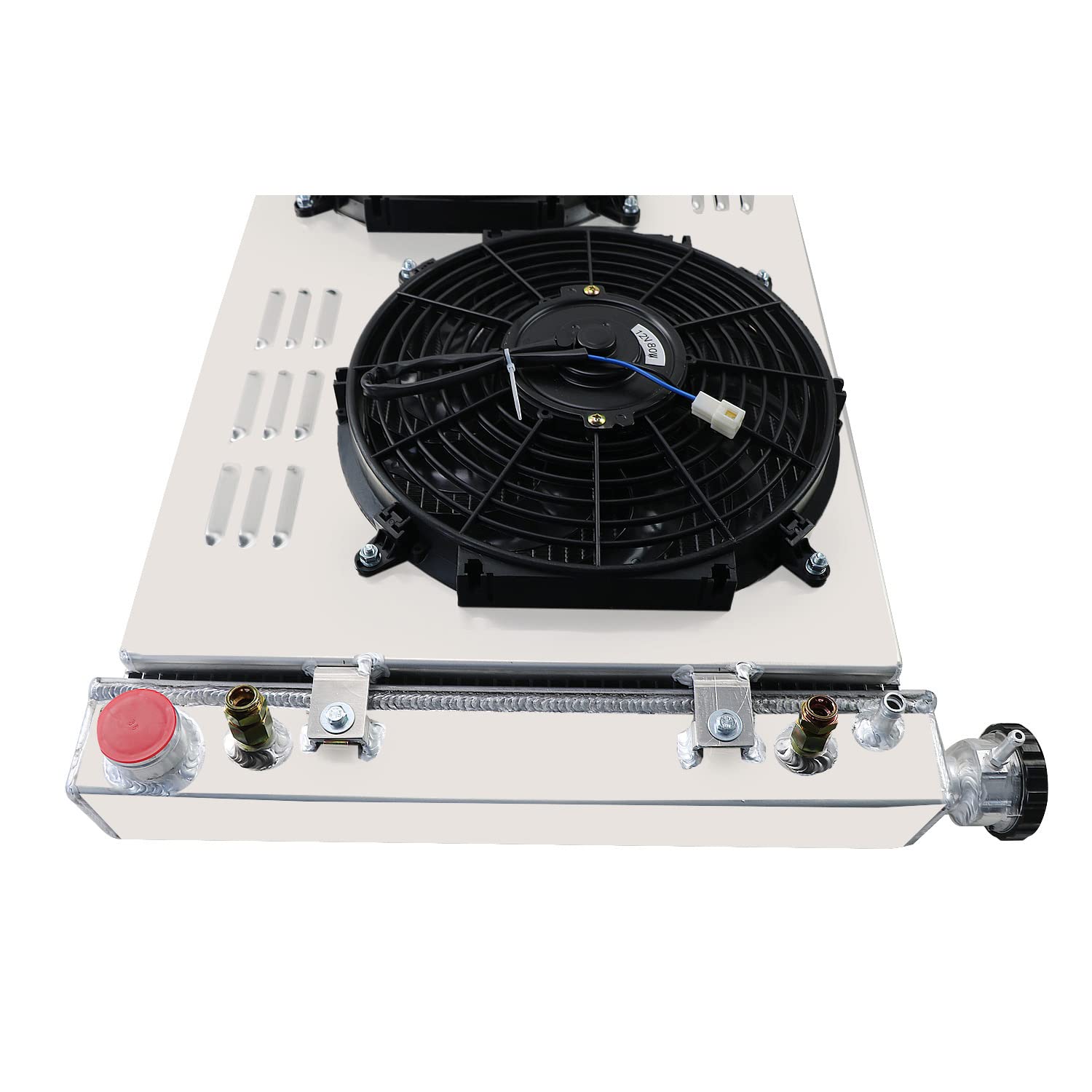 High-Performance 3-Row Aluminum Radiator for 1988-1999 Chevy GMC C/K/R/V/P 1500 2500 3500 Trucks - Fits Suburban, Blazer, Silverado, Cheyenne, Sierra WT with 5.0L & 5.7L V8 Engines - Includes Crossflow Design, Shroud, Fan & Thermostat Relay - Perfect for Off-Roading, Towing & Heavy-Duty Use