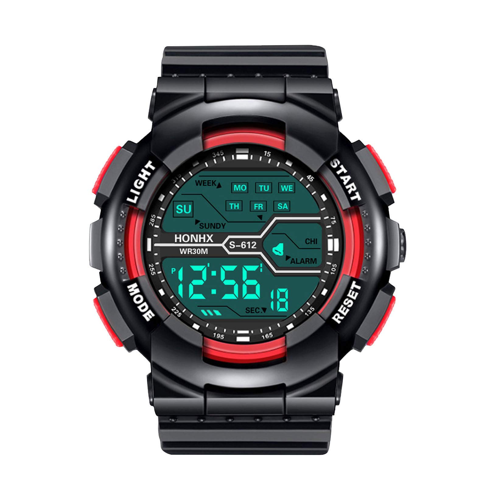 HONHX Sports Watch for Men & Women - Waterproof Digital Fitness Tracker with 4 Cool Button Styles, Multicolor LED Display - Perfect for Running, Gym Workouts & Outdoor Activities
