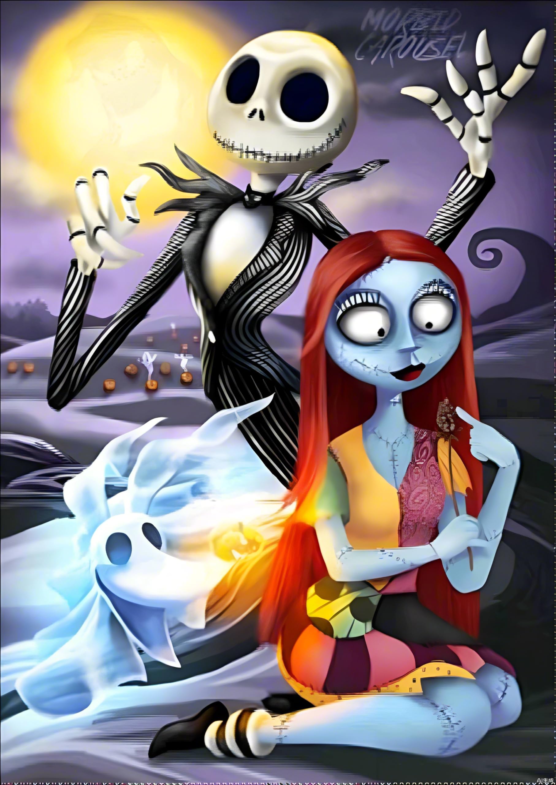 Skull Couple Paint by Numbers Kit - Halloween DIY Painting for Adults, Canvas Art with Pre-Printed Design, Perfect for Home Decor & Spooky Interior Decoration | Great Gift for Horror Fans & Halloween Party Decor