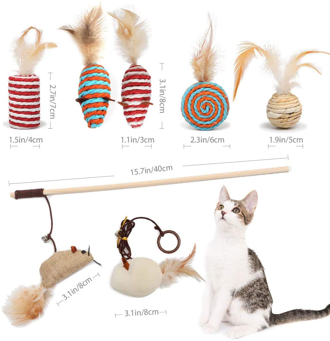 Complete 9-Piece Cat Starter Kit with Litter Box, Harness & Leash Set, Food Bowl, Litter Mat, Nail Clipper, Slicker Brush, Bath Towel & Toy - Perfect for New Kitten Owners & Home Pet Care (Yellow)