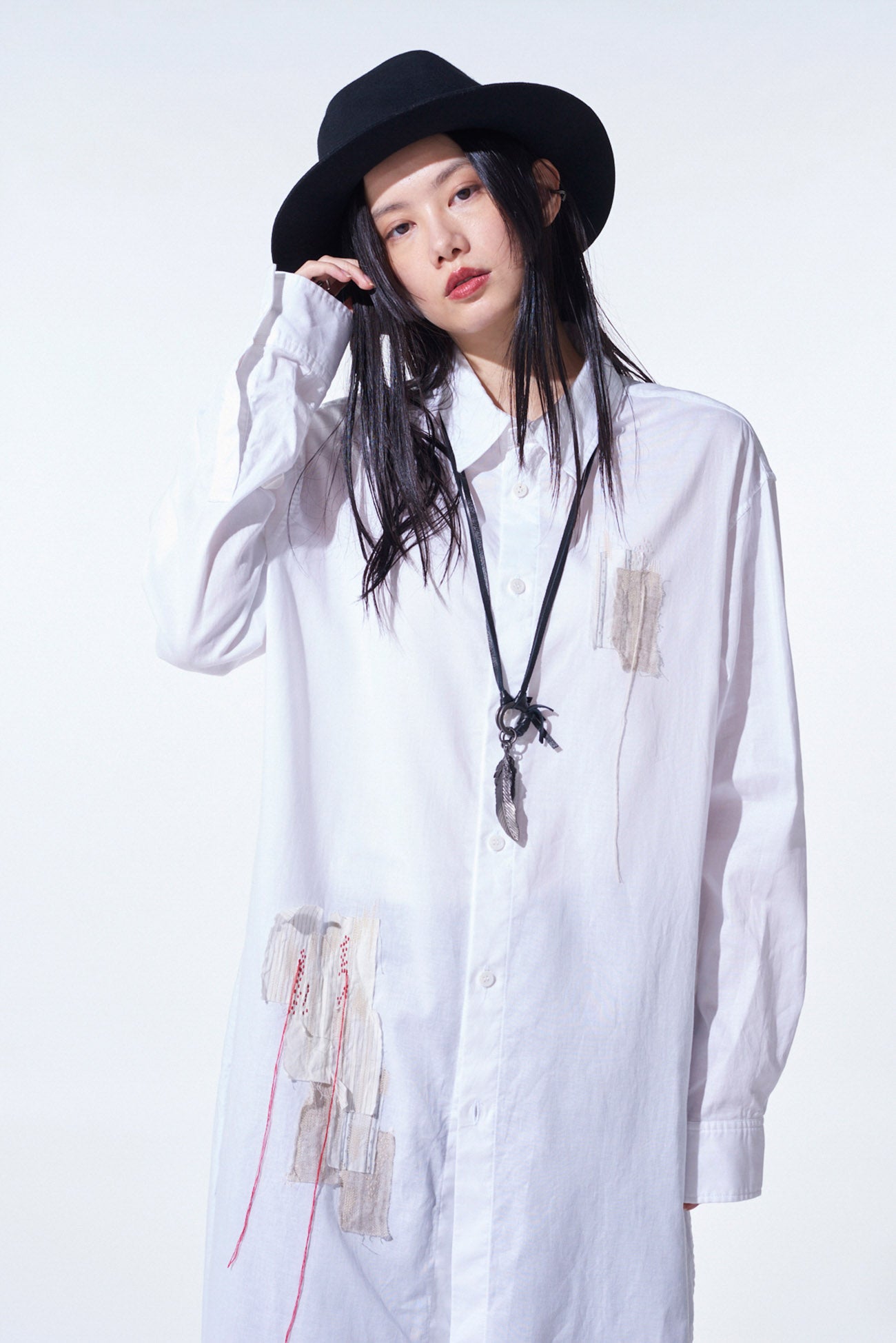 Stylish Cotton Twill Boro Applique Long Sleeve Shirt for Men & Women - Perfect for Casual Outings, Streetwear Fashion, and Layered Outfits