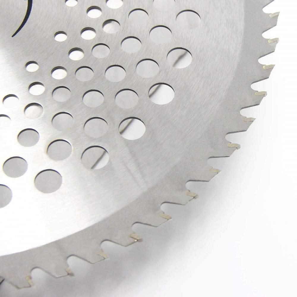 10 Inch 80T Carbide Tip Blade with Washer Adapter - Heavy Duty Brush Cutter Trimmer Weed Eater Replacement Blade for Landscaping, Lawn Care & Gardening