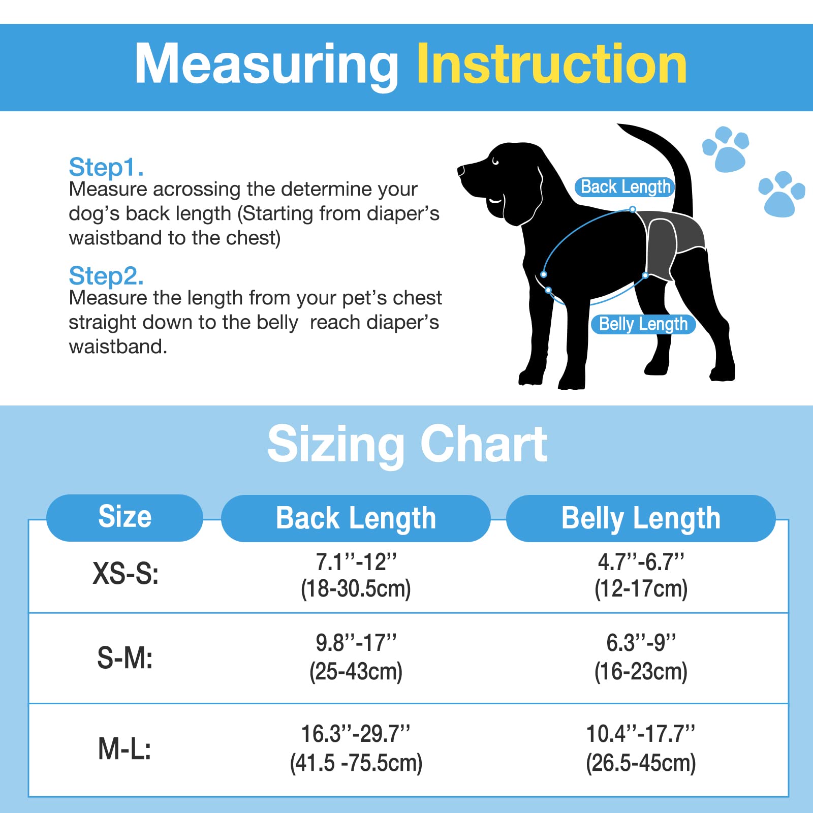 Pet Soft Dog Suspenders 2-Pack - Adjustable Diaper Suspenders for Small Dogs, XS/S Size - Secure Dog Diapers, Skirts & Dresses (Gold & Blue) - Perfect for Puppy Training, Fashion Outfits & Special Occasions