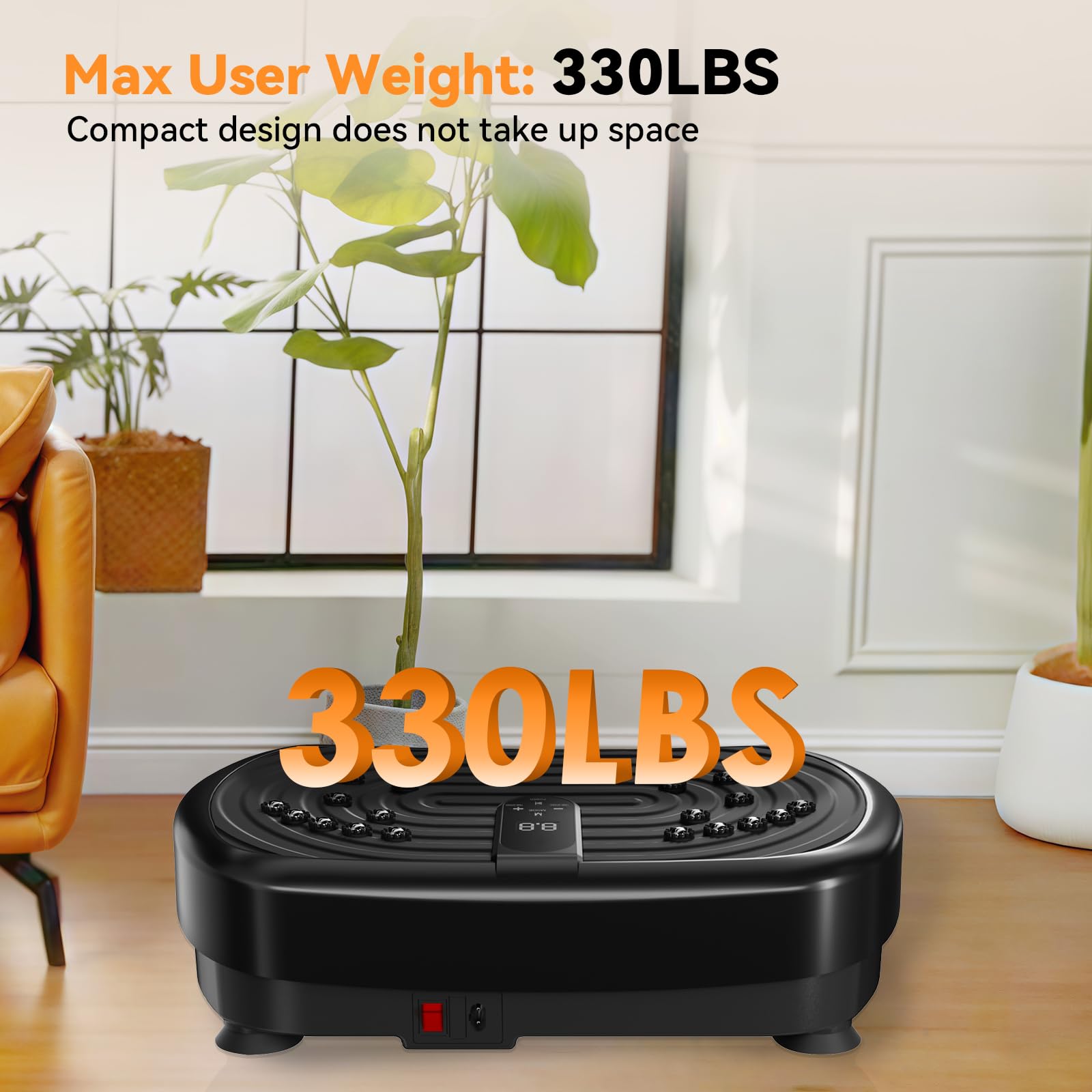 UCIN Vibration Plate Exercise Machine for Weight Loss & Lymphatic Drainage - 330 Lbs Capacity Home Fitness Platform with Resistance Bands & Pilates Ball - Perfect for Home Workouts, Muscle Recovery & Full-Body Toning