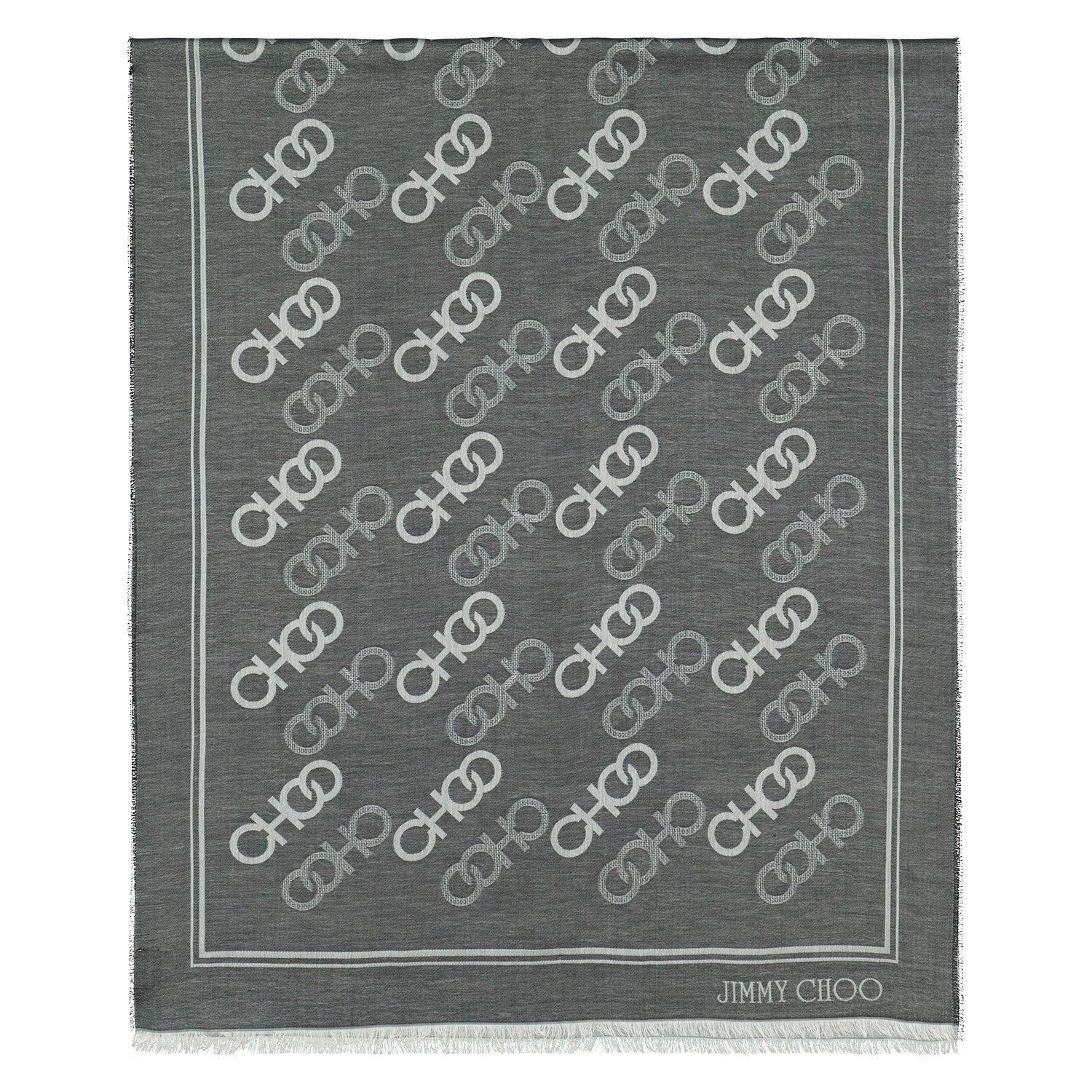 Jimmy Choo Grey Cashmere Stole Wrap - Soft & Luxurious Scarf for Women - Perfect for Winter, Evening Events & Gifts