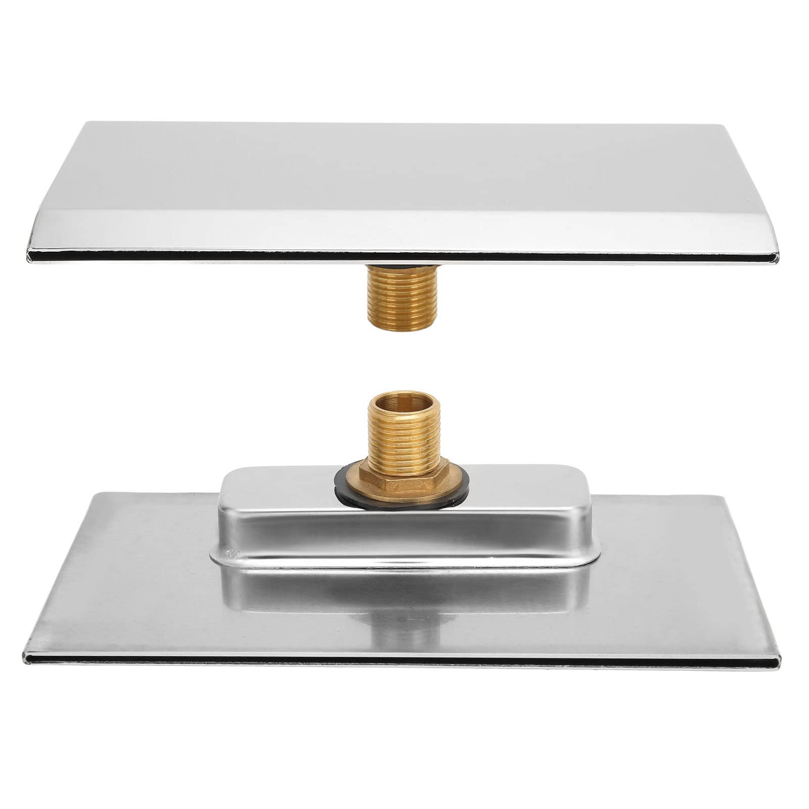 Wall Mounted Waterfall Tub Spout - G1/2 Thread Silver Bath Faucet for Spa & Pool Bathrooms