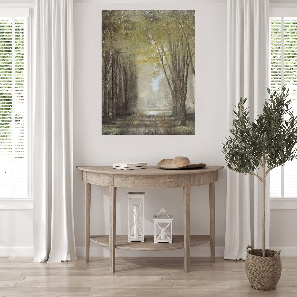 Quietly in the Mist Fine Art Canvas Wall Decor by Artist Williams - 42x56 Inches Ready to Hang Painting for Living Room, Bedroom, Office - Perfect for Modern Home & Office Decor