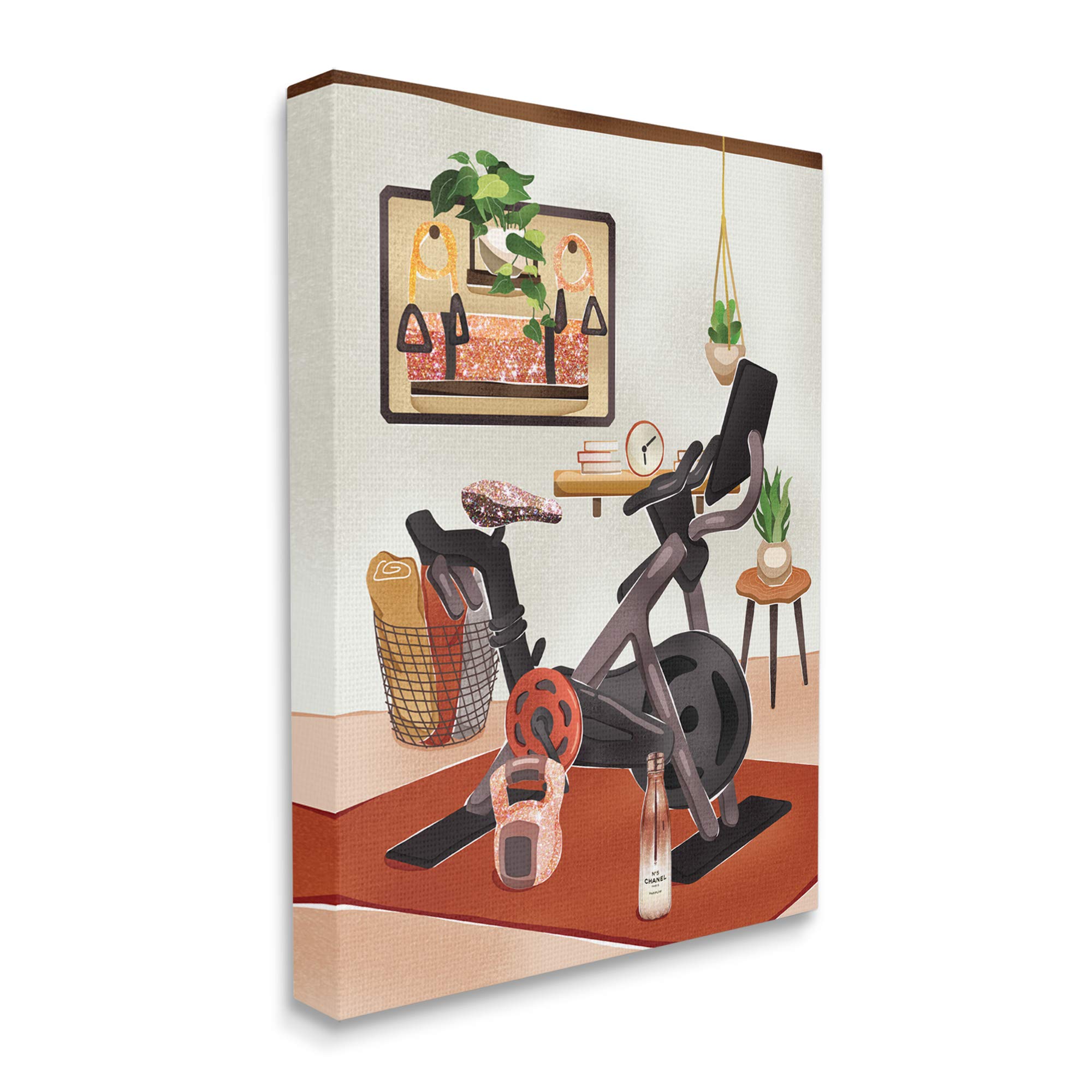 Stupell Industries Glam Fashion Home Exercise Equipment Modern Interior Canvas Wall Art - 30