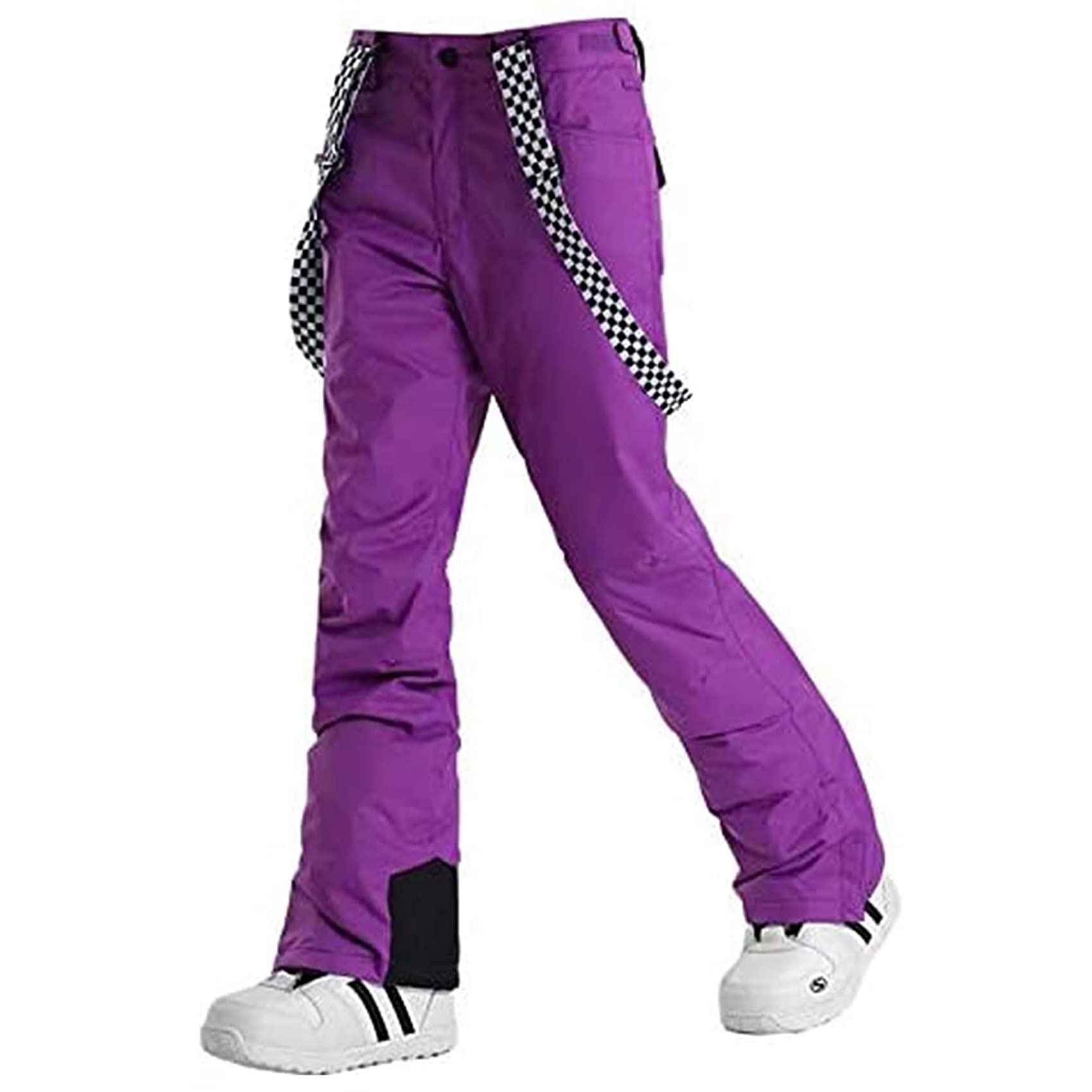 IMPHUT Women's Waterproof Ski Pants - Winter Snowboard Bib Overalls for Skiing, Snowboarding & Hiking - Thermal Insulated Snow Pants for Cold Weather Outdoor Activities