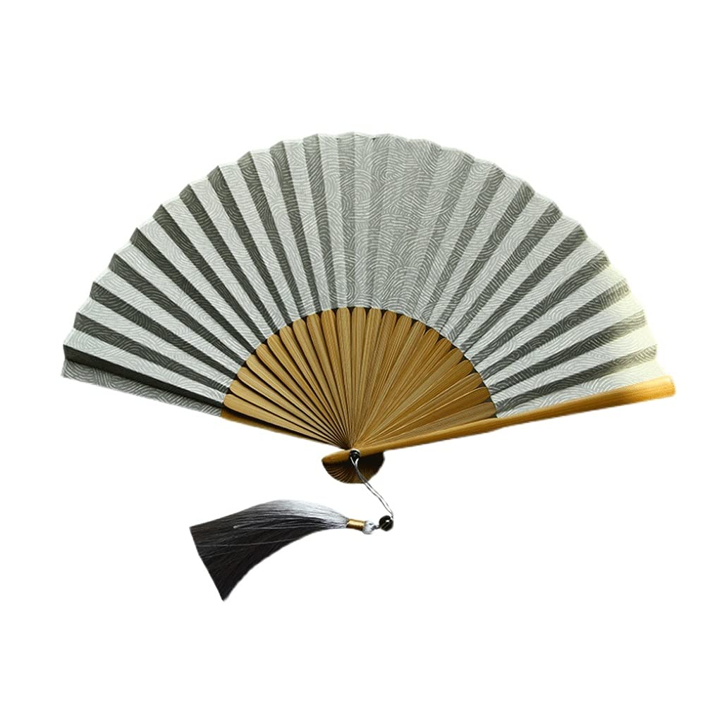 XXZY Handmade Cotton & Linen Folding Fan - Elegant Wedding Party Decoration, Summer Dance Fan & Cooling Accessory for Outdoor Events, Gifts & Home Décor (Color A)