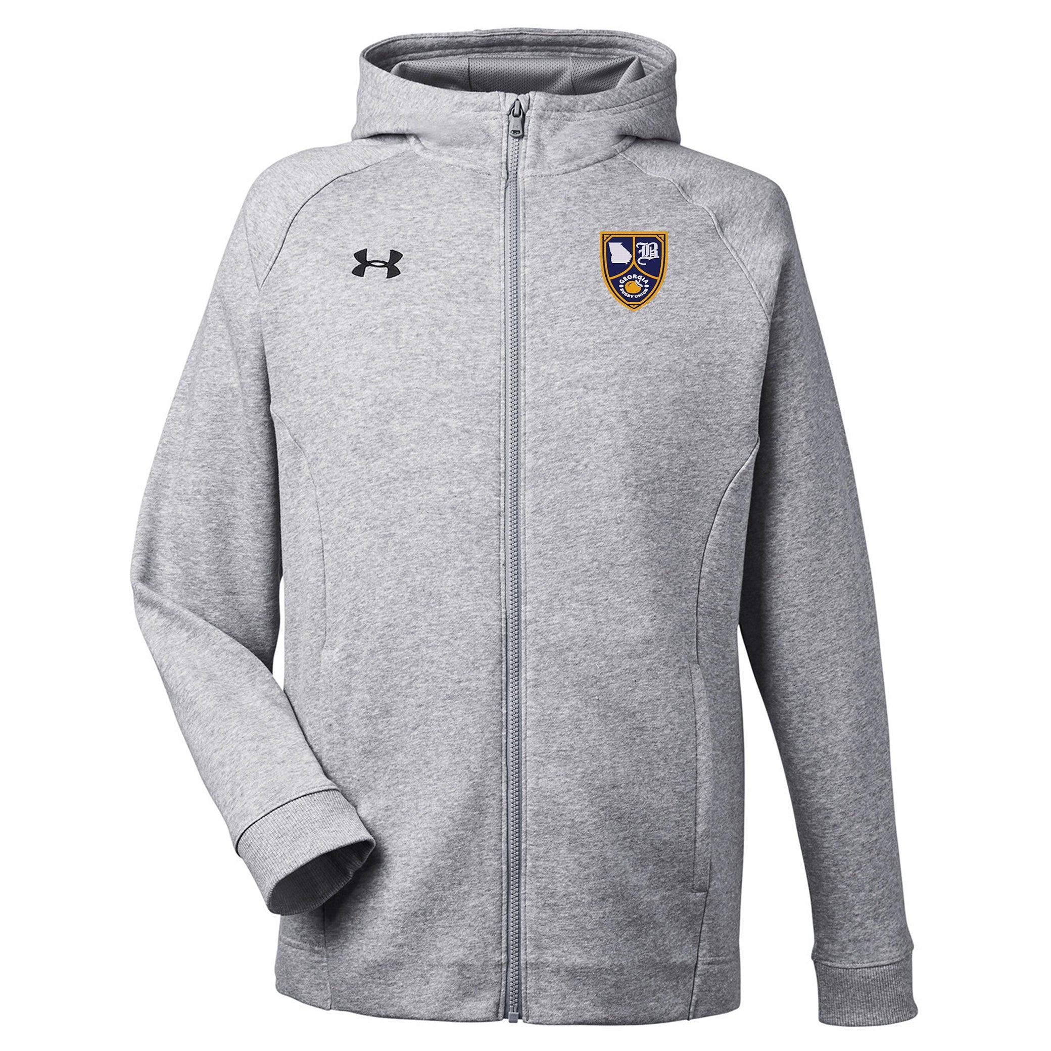 Georgia Rugby Union Hustle Zip Hoodie - Men's & Women's Pullover Jacket for Sports & Casual Wear - Perfect for Rugby Games, Training, and Outdoor Activities