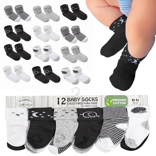 Black - White - Gray 12 Pair