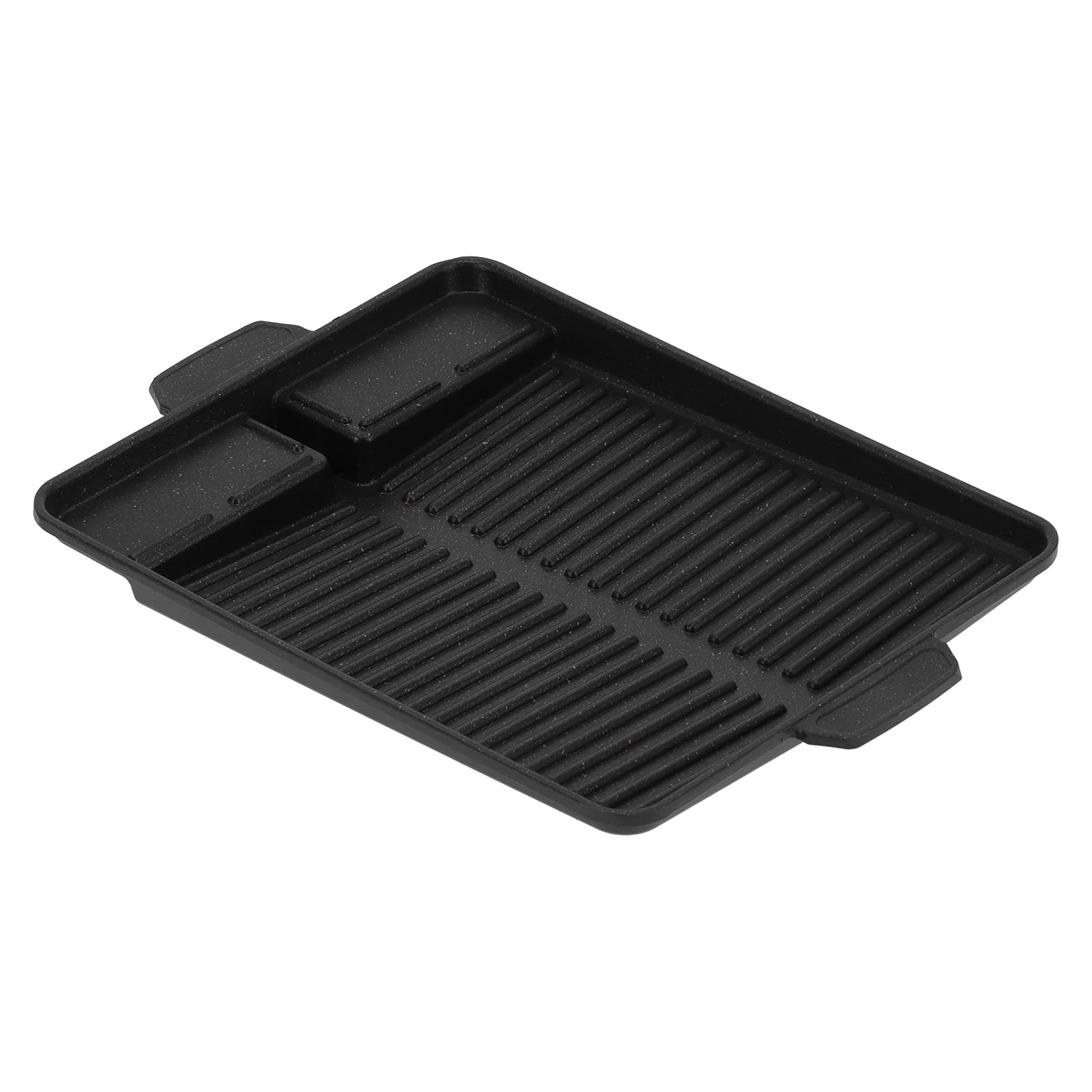 Premium Korean BBQ Grill Pan - Nonstick Rectangular Striped Teppanyaki Griddle for Indoor & Outdoor Cooking - Perfect for Camping, Picnics, Backyard Parties & Home Kitchen Use